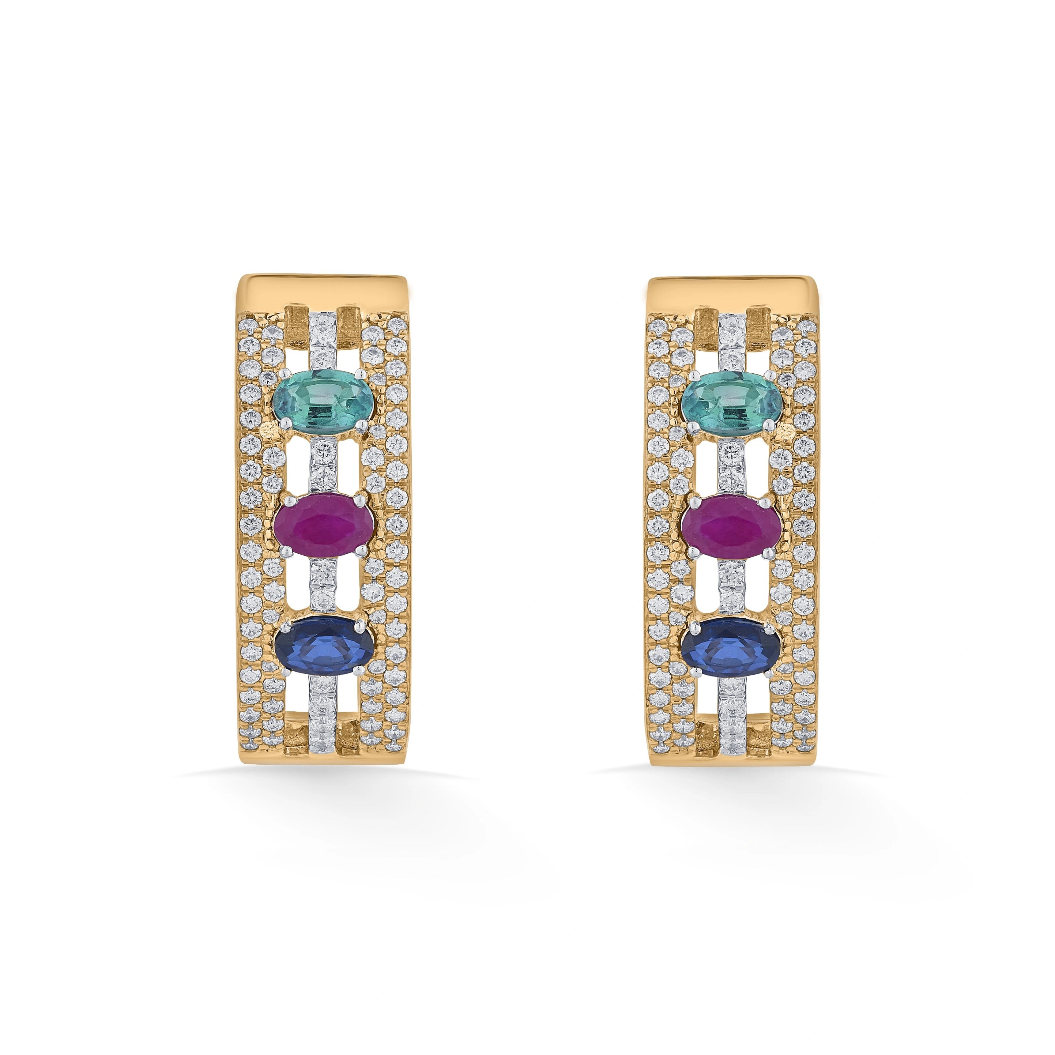 Toren Vivid Harmony Luxe Earrings - Zen Diamond India
