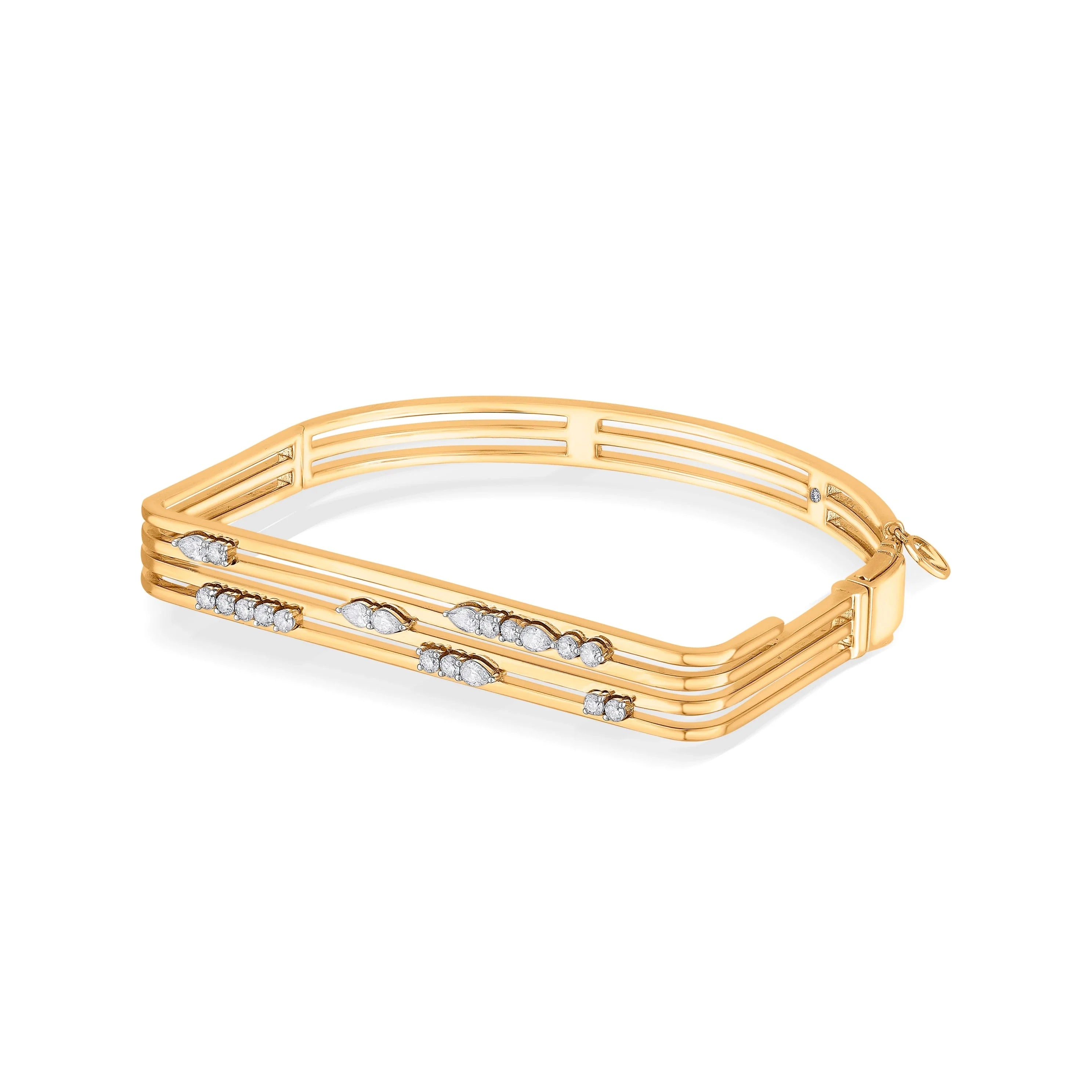 Soiree Glam Grid Power Bangle - Zen Diamond India