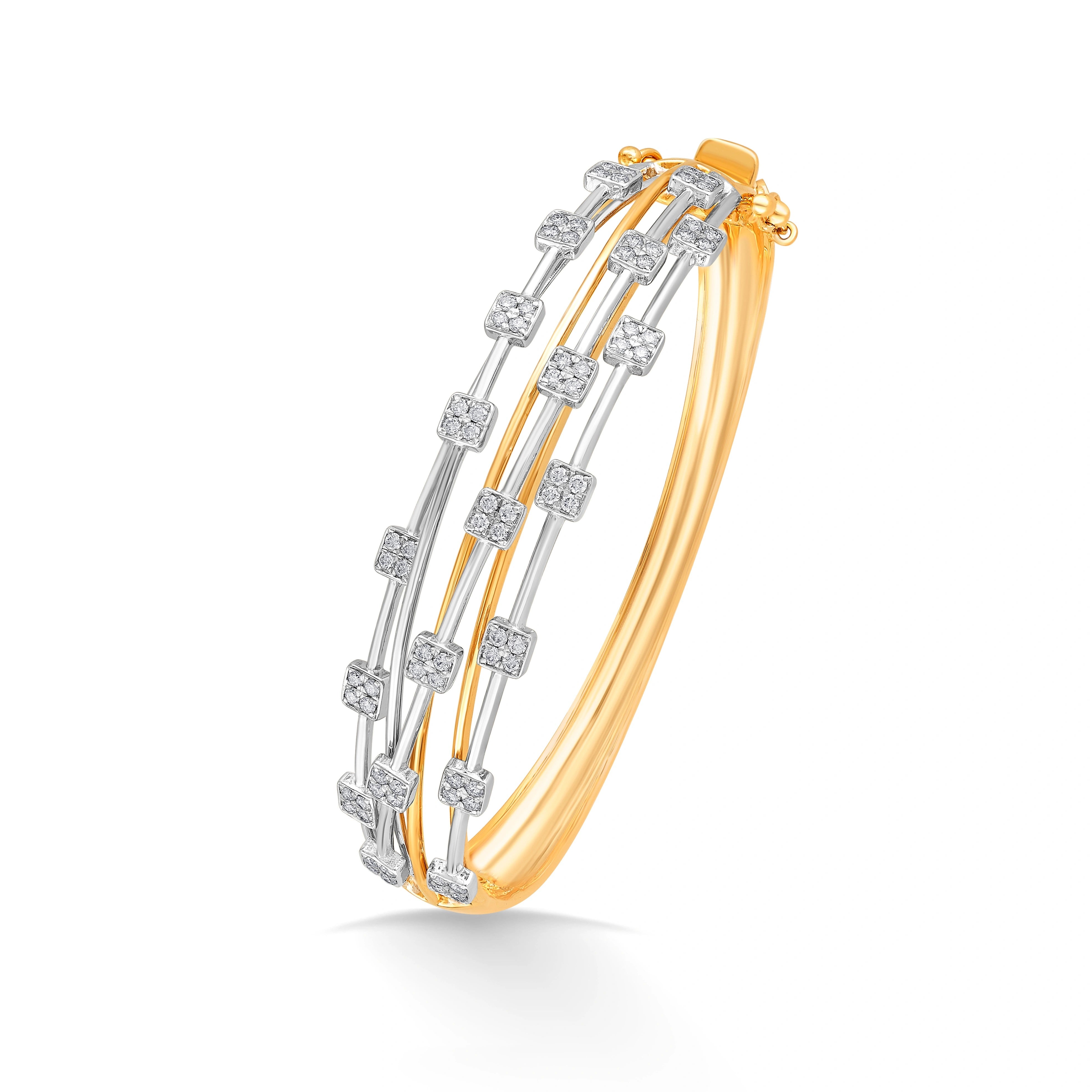 Enchante Quadra - Pop Cuff Bracelet - Zen Diamond India