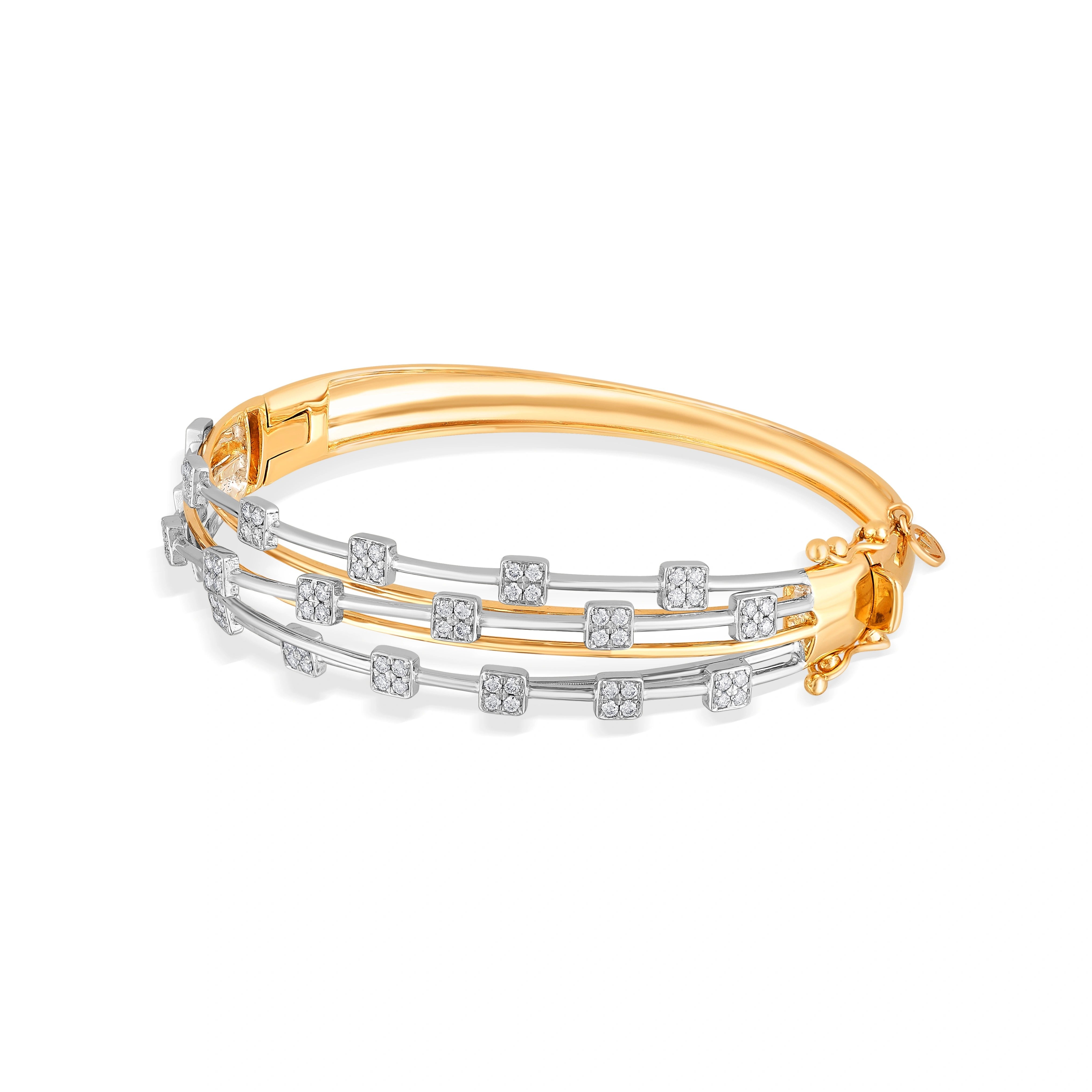 Enchante Quadra - Pop Cuff Bracelet - Zen Diamond India
