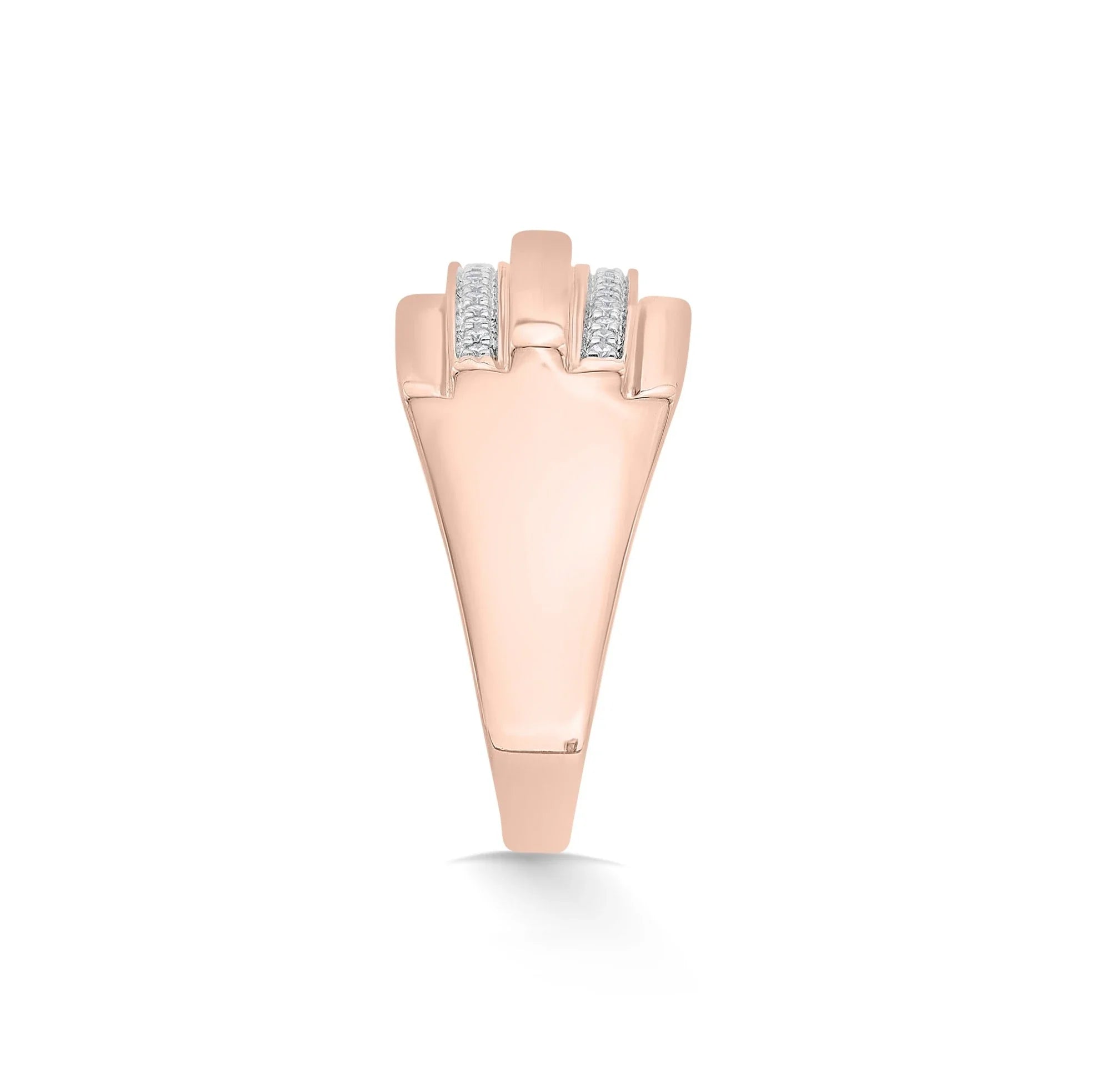 Soiree Double Deluxe Bar Ring - Zen Diamond India