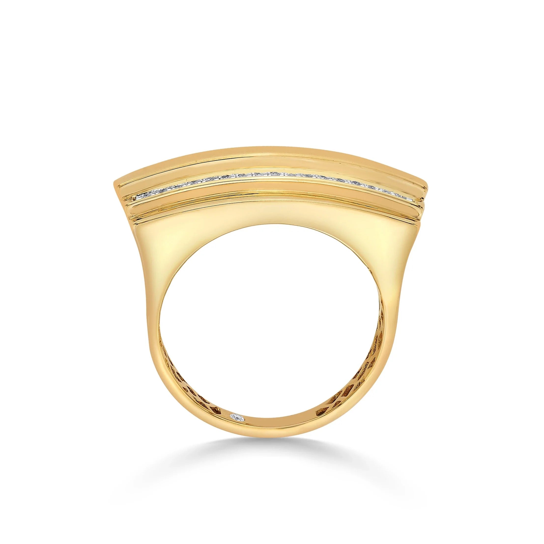 Soiree Double Deluxe Bar Ring - Zen Diamond India