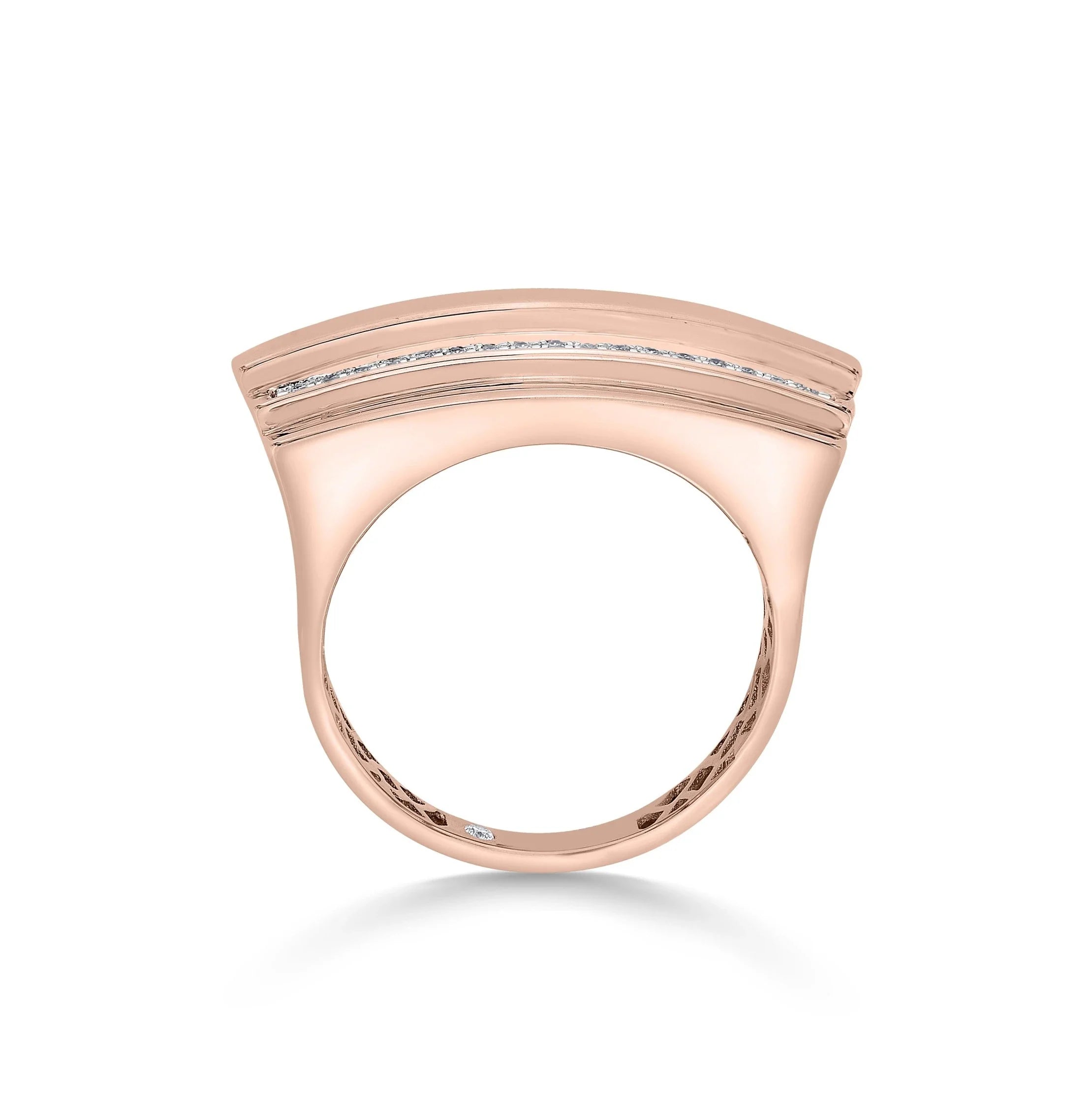 Soiree Double Deluxe Bar Ring - Zen Diamond India