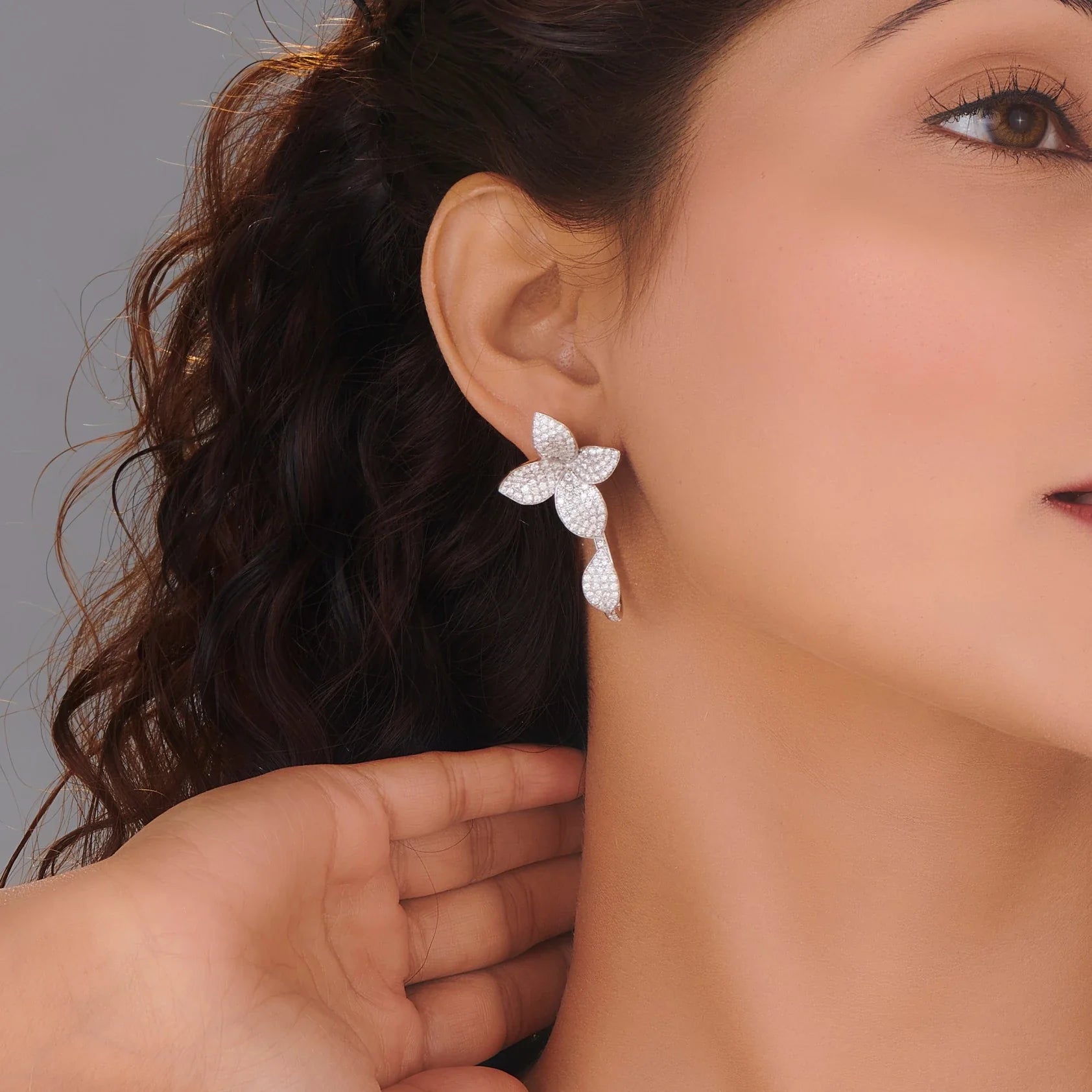 Bloom Cascade Diamond Earrings - Zen Diamond India