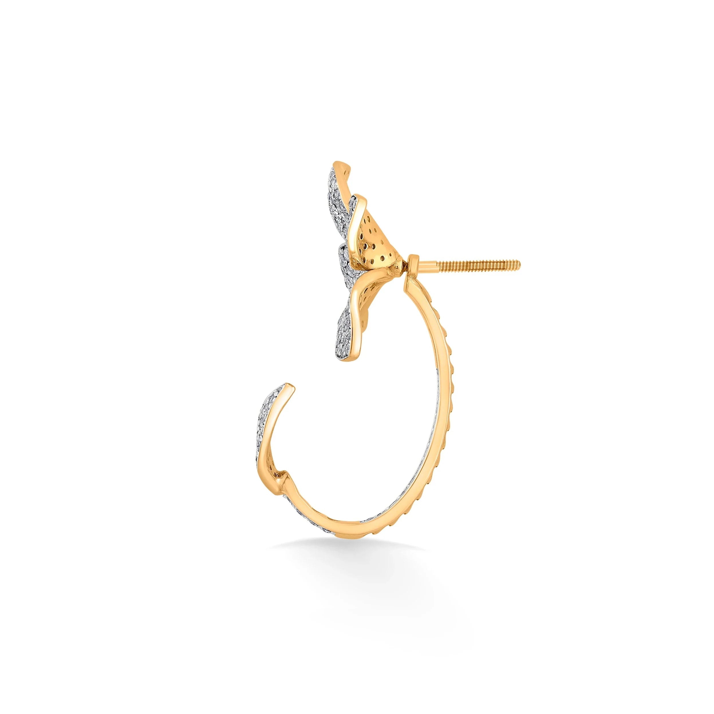 Bloom Cascade Diamond Earrings - Zen Diamond India