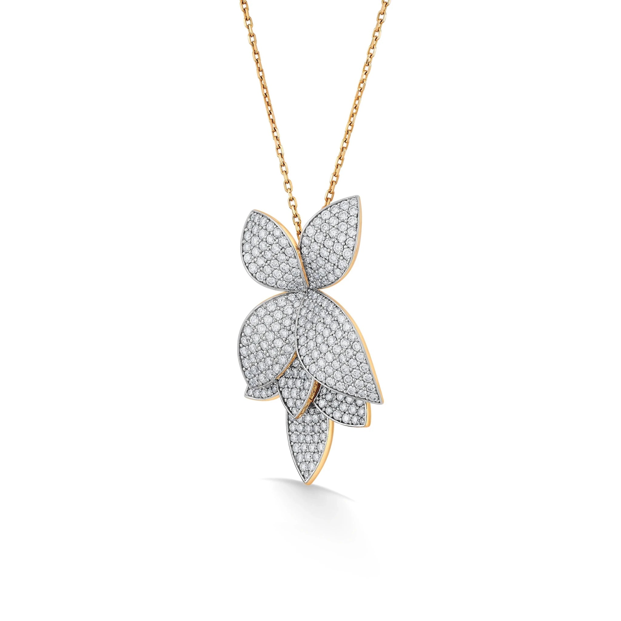 Bloom Enchanted Petal Cascade Pendant - Zen Diamond India