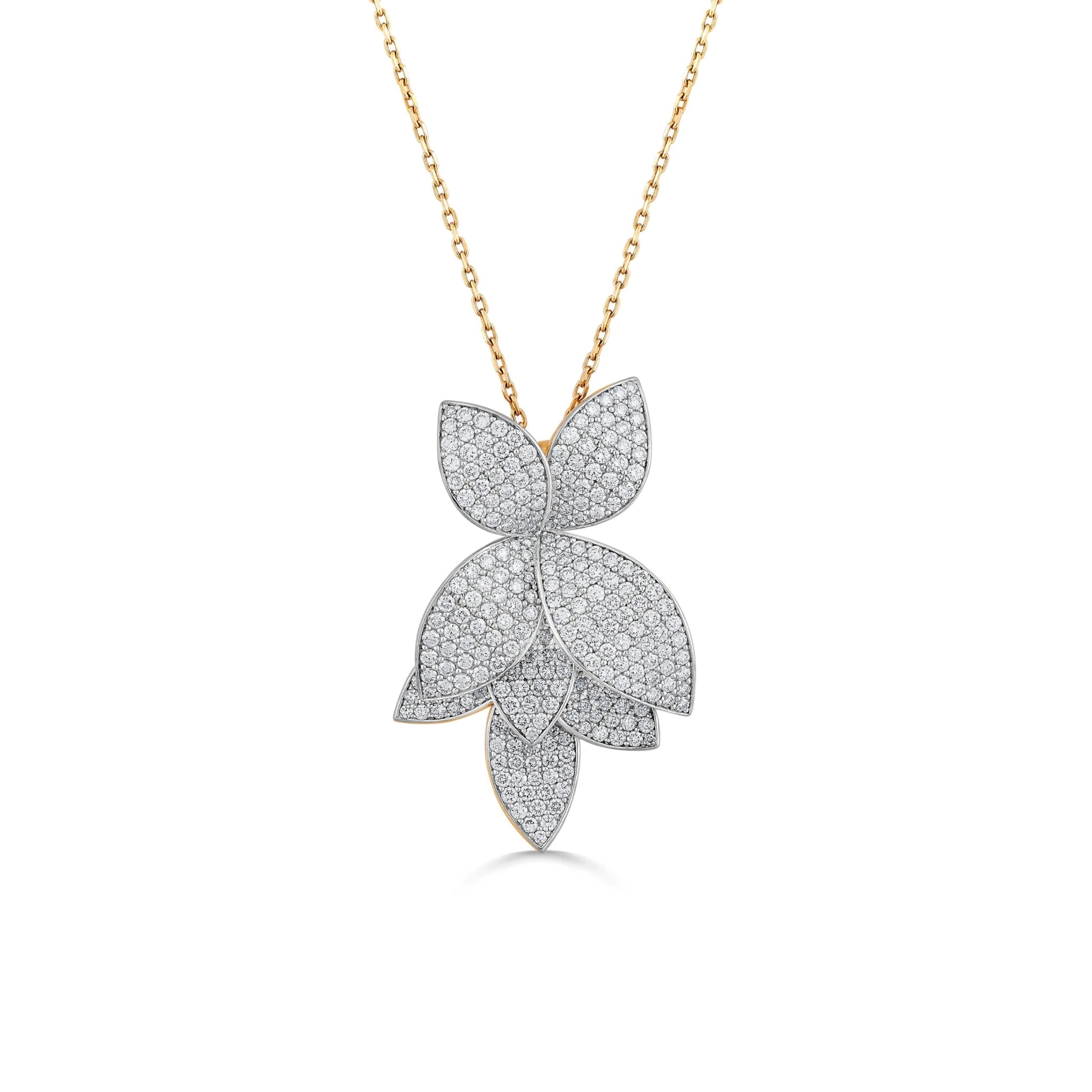Bloom Enchanted Petal Cascade Pendant - Zen Diamond India
