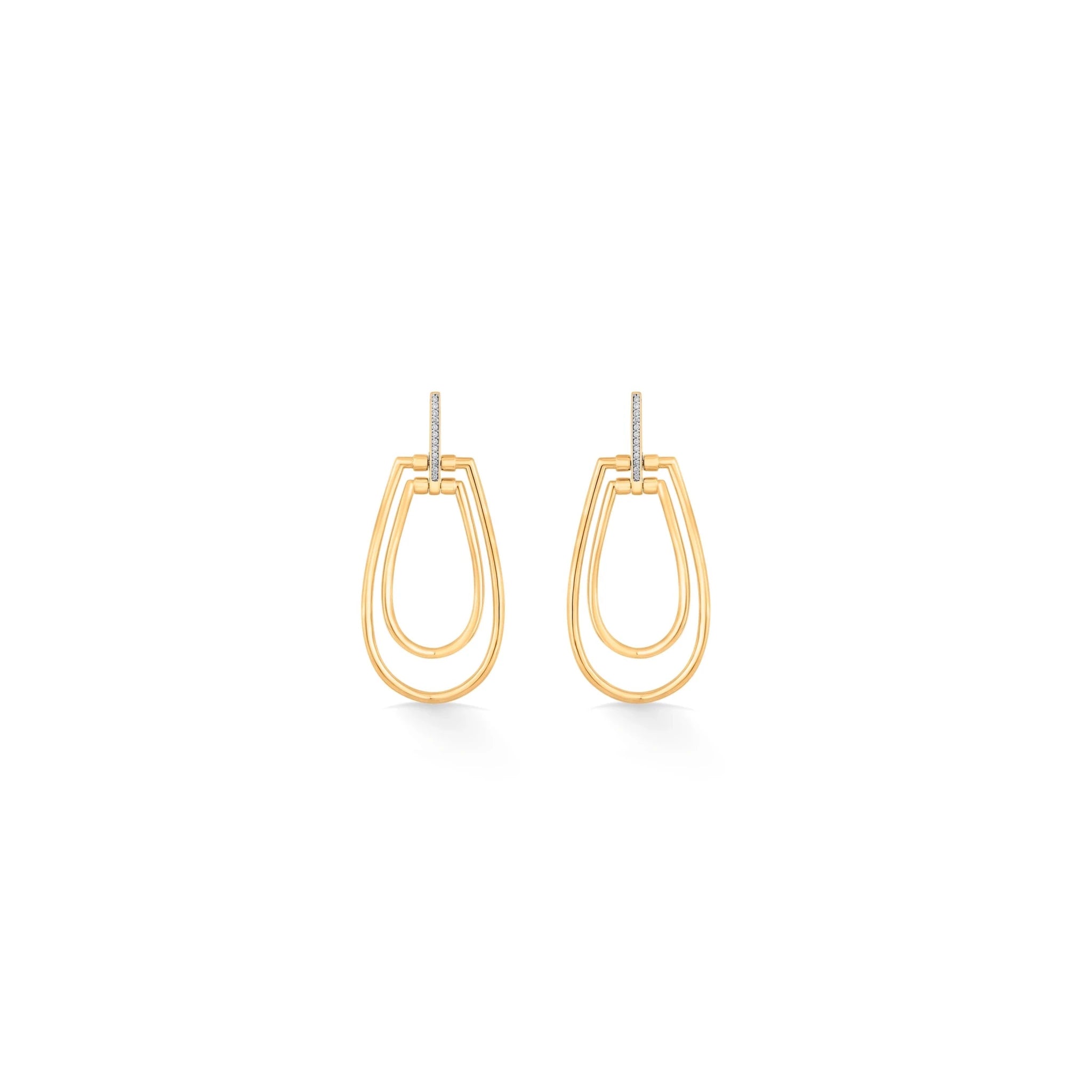 Soiree Golden Loop Glam Earrings - Zen Diamond India