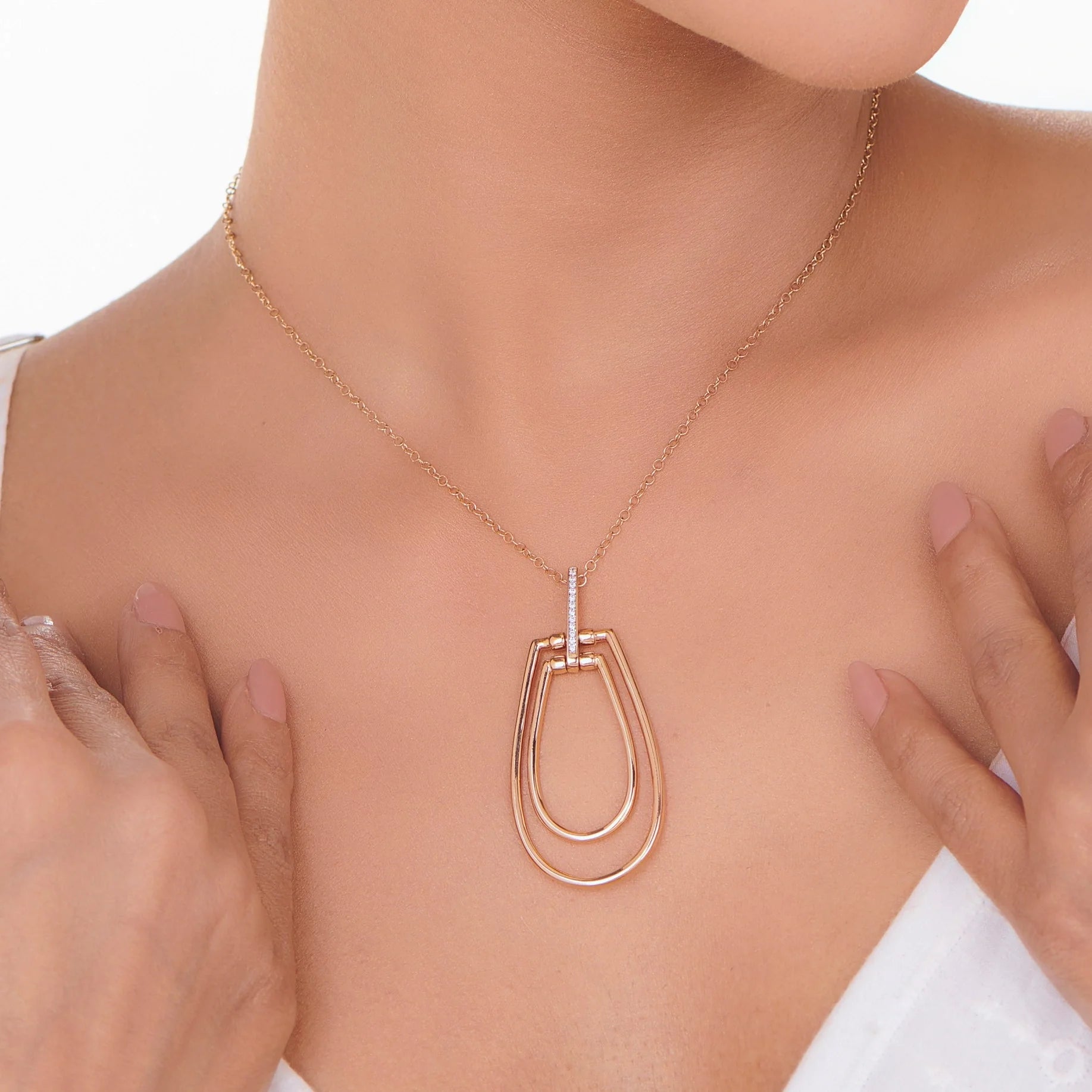 Soiree Luxe Loop Drop Pendant - Zen Diamond India