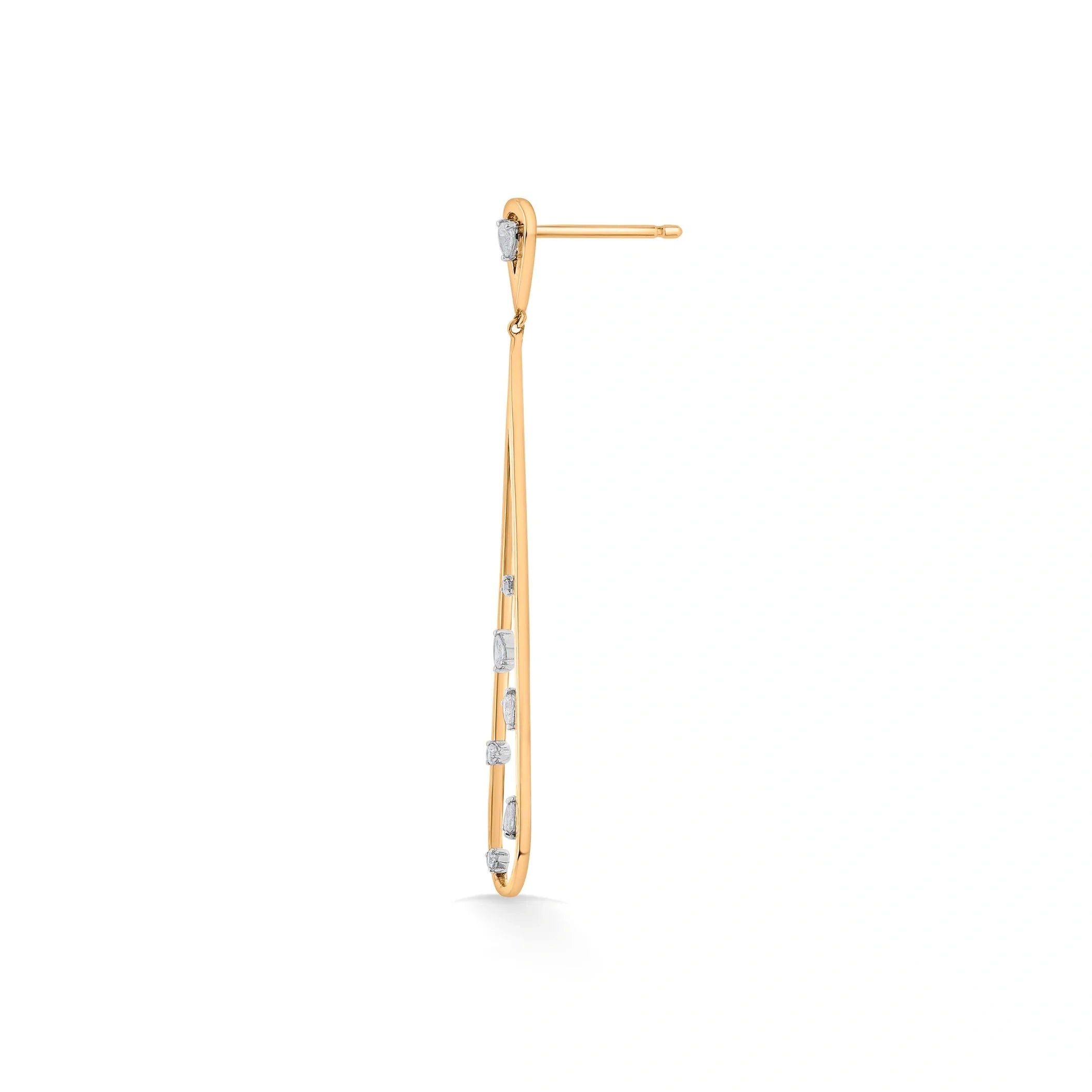 Soiree Glace RainDrop Dangle Earrings - Zen Diamond India