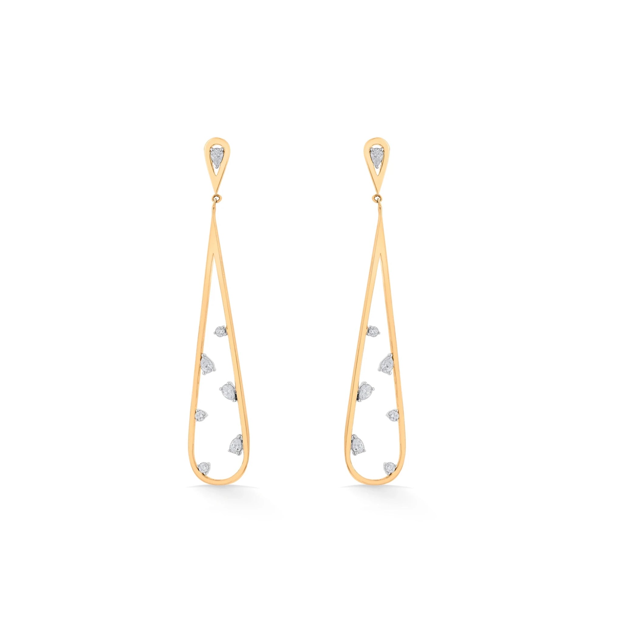 Soiree Glace RainDrop Dangle Earrings - Zen Diamond India