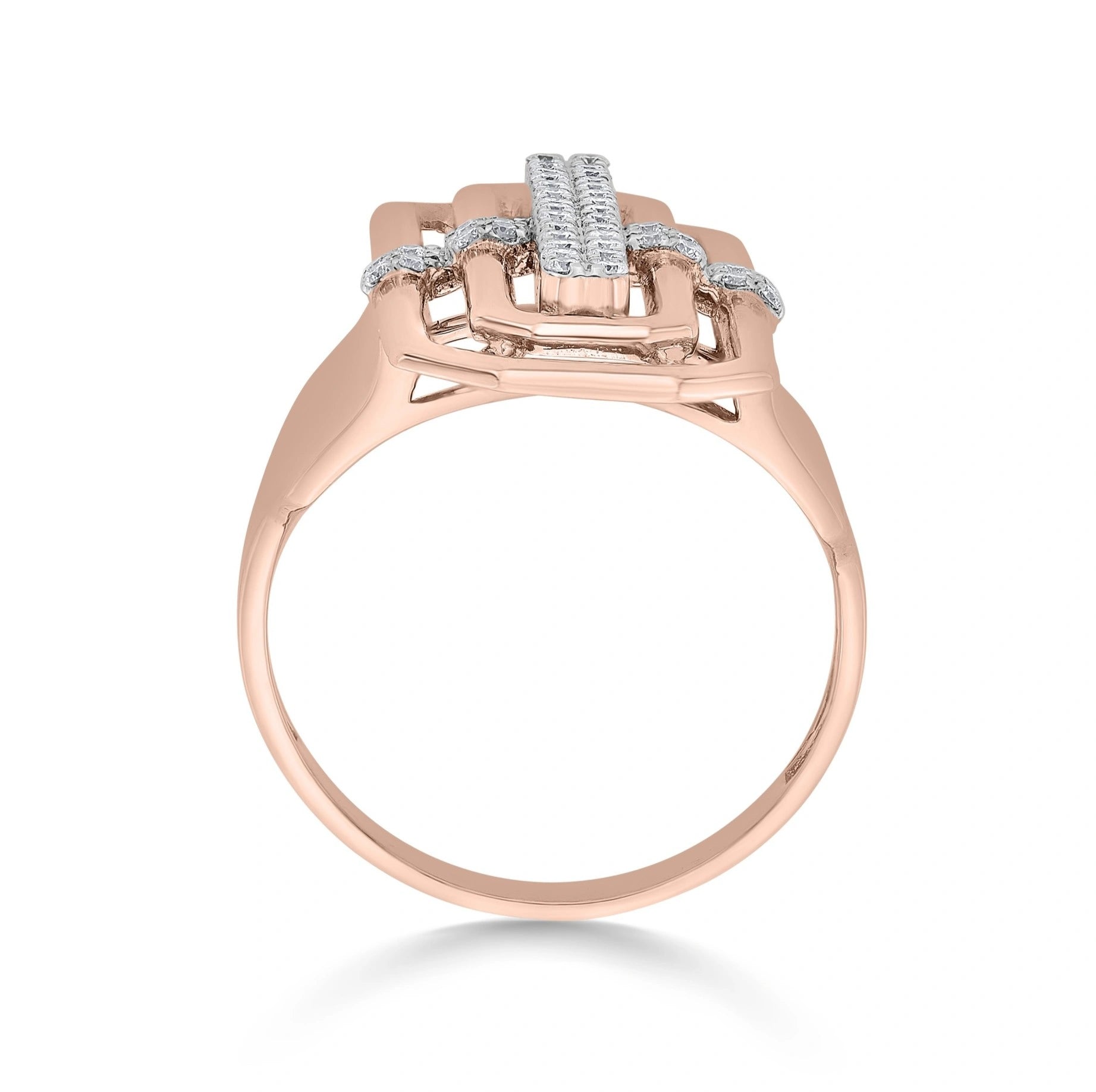 Soiree Deco Dazzle Cage Ring - Zen Diamond India