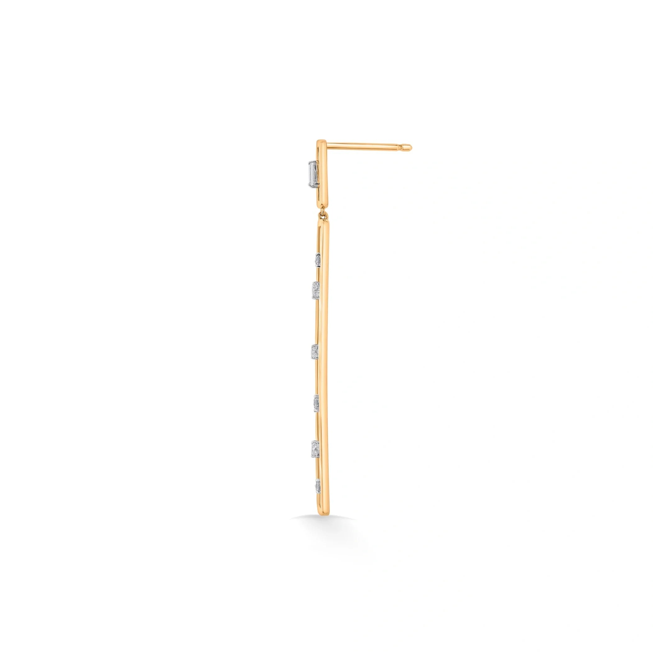 Soiree Linear Drop Earrings - Zen Diamond India