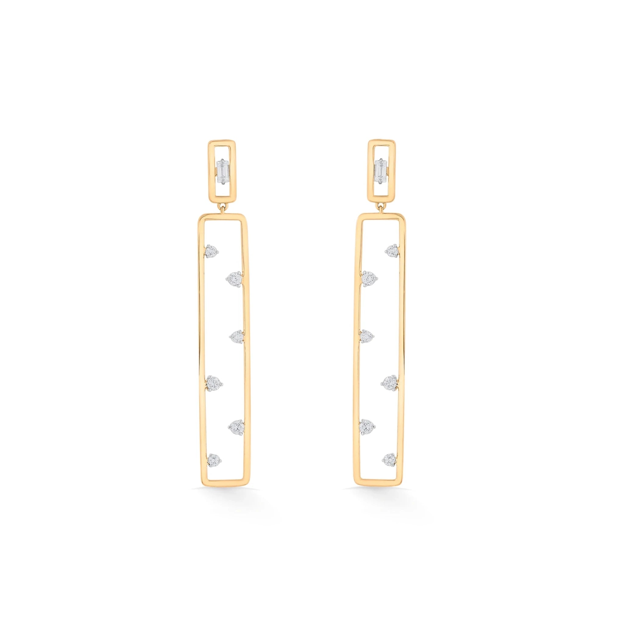 Soiree Linear Drop Earrings - Zen Diamond India