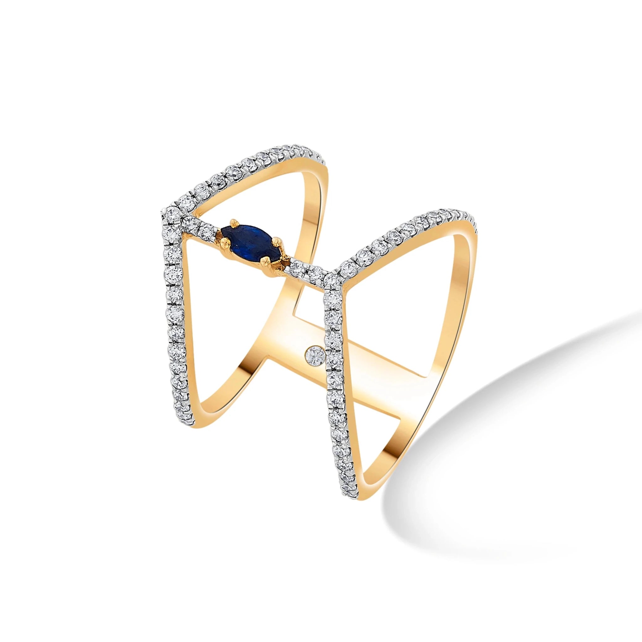 Toren Sapphire Vortex Ring - Zen Diamond India
