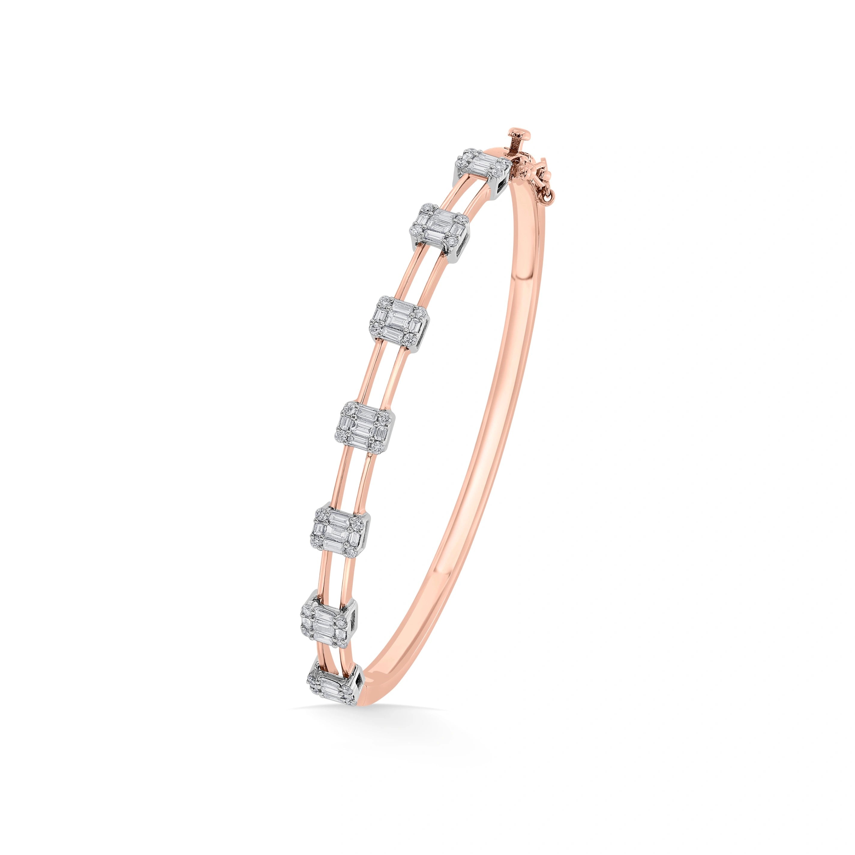 Enchante Rose Sparkle Track Bracelet - Zen Diamond India