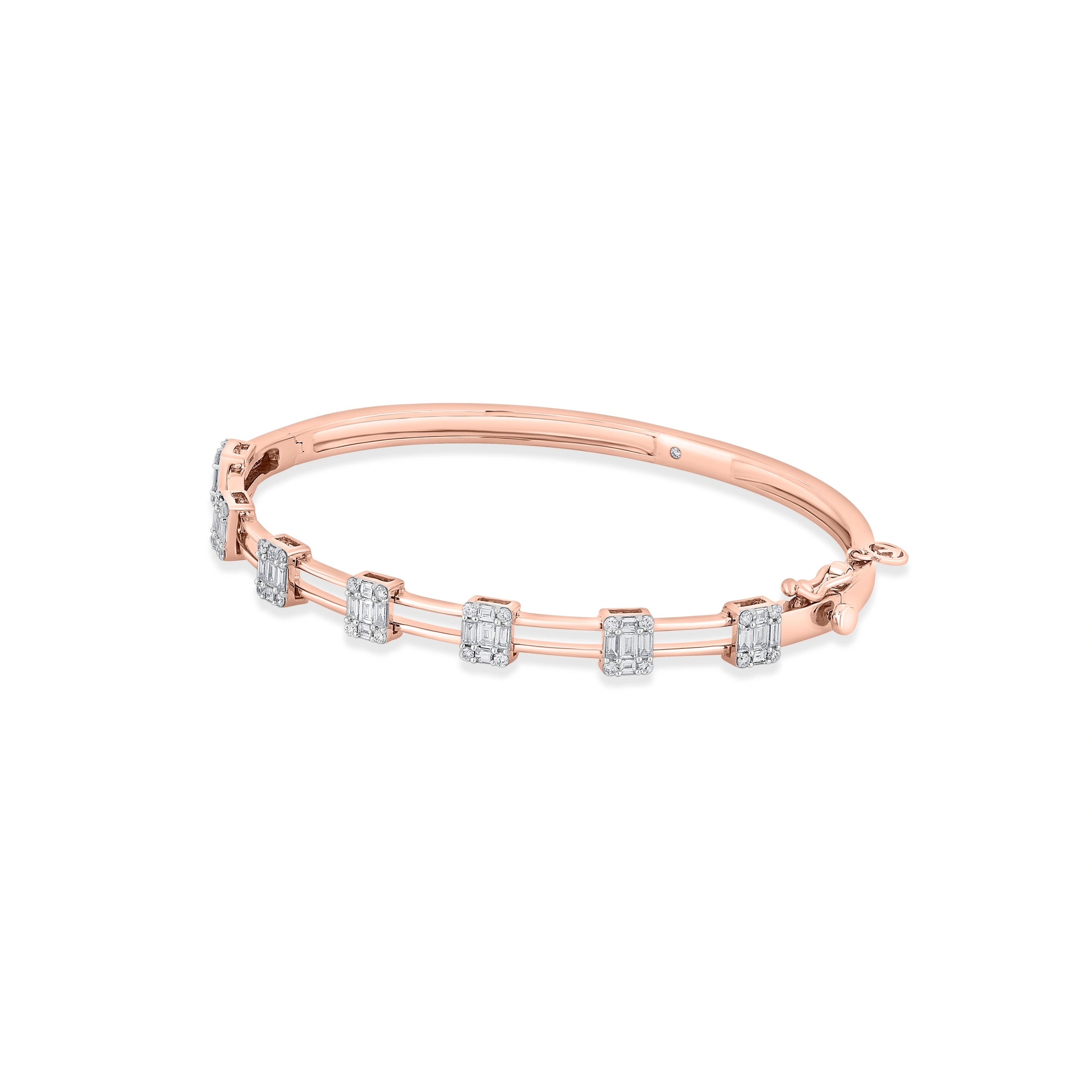 Enchante Rose Sparkle Track Bracelet - Zen Diamond India