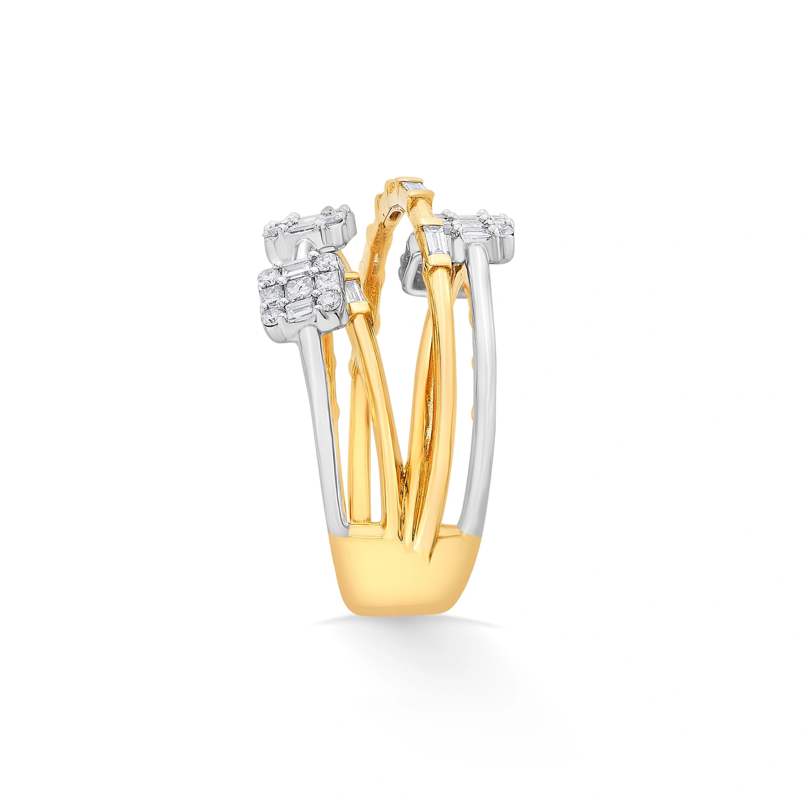 Enchante Contemporary Couture Baguette Ring