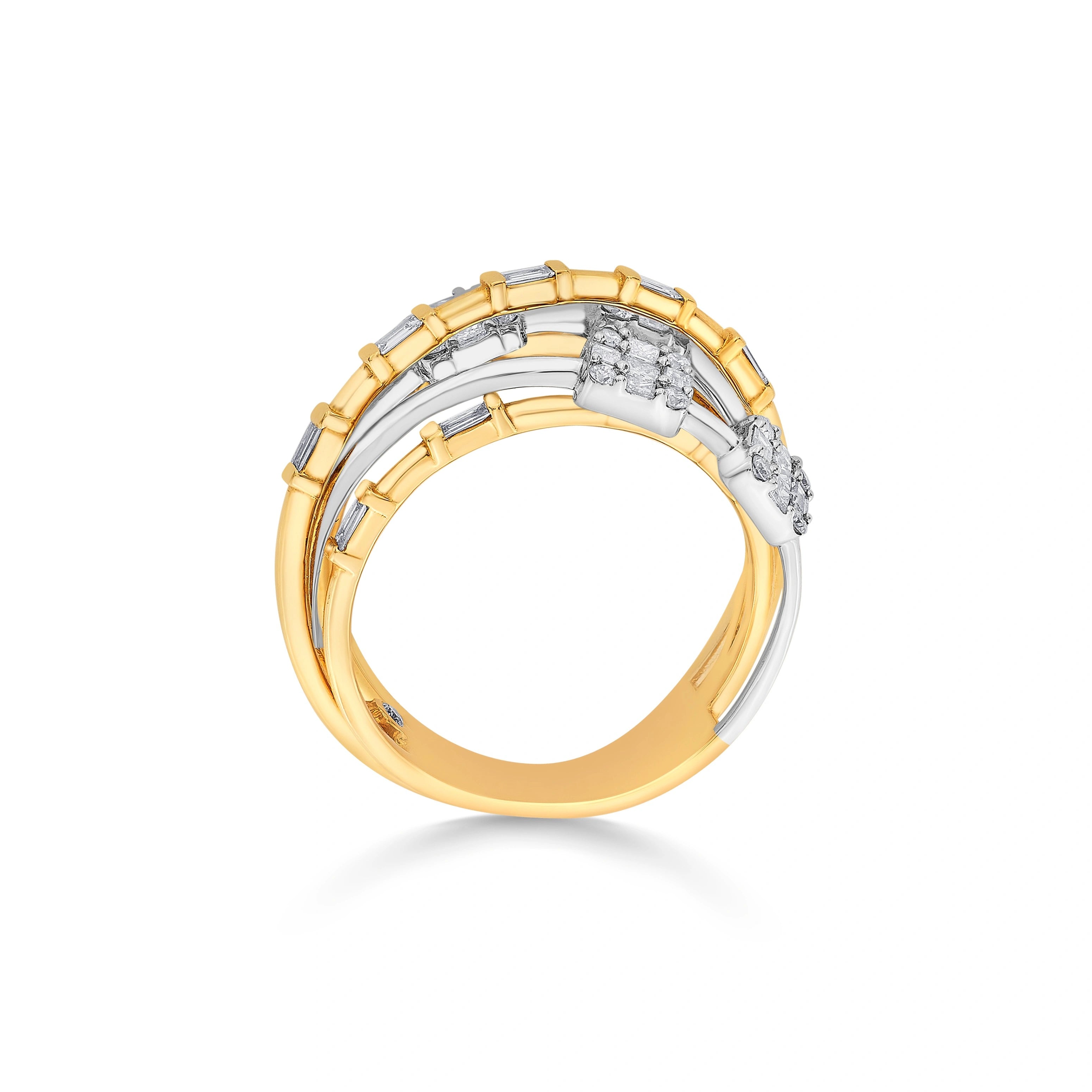 Enchante Contemporary Couture Baguette Ring