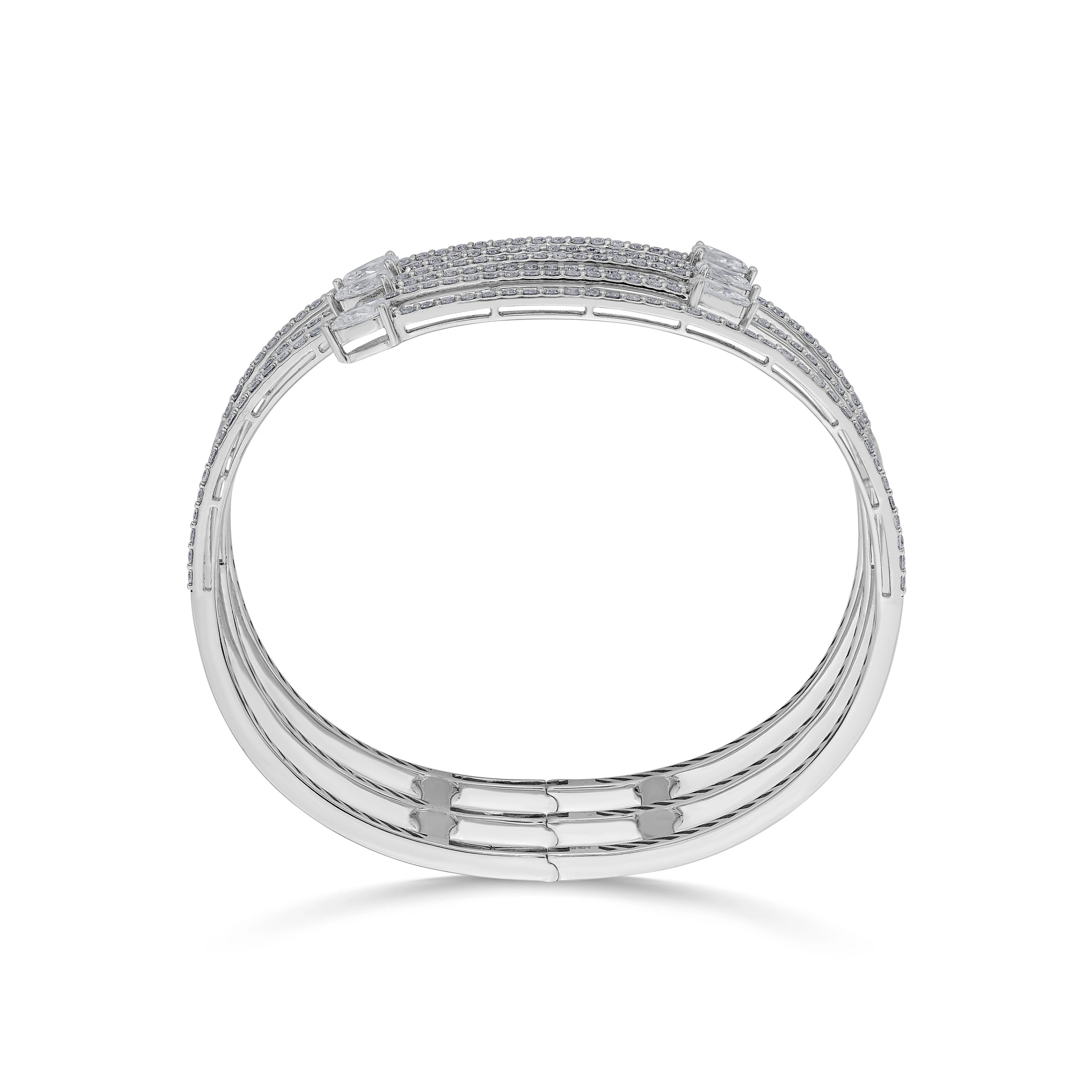 Enchante Spiral Sparkle Cuff Bracelet - Zen Diamond India