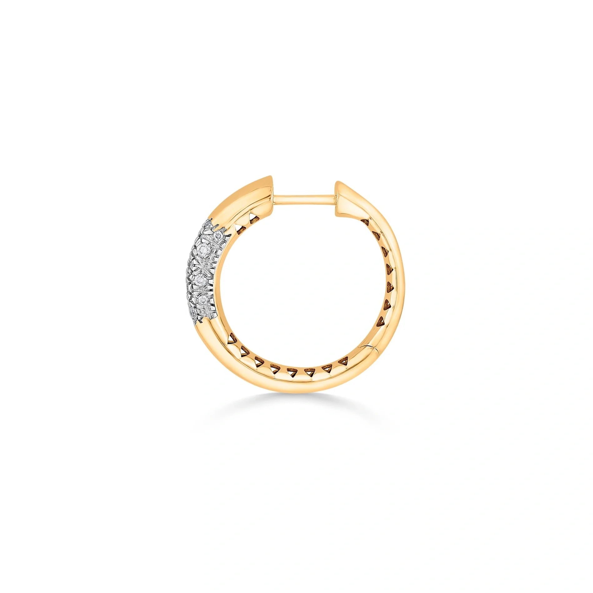 Soiree Starlight Groove Hoops - Zen Diamond India