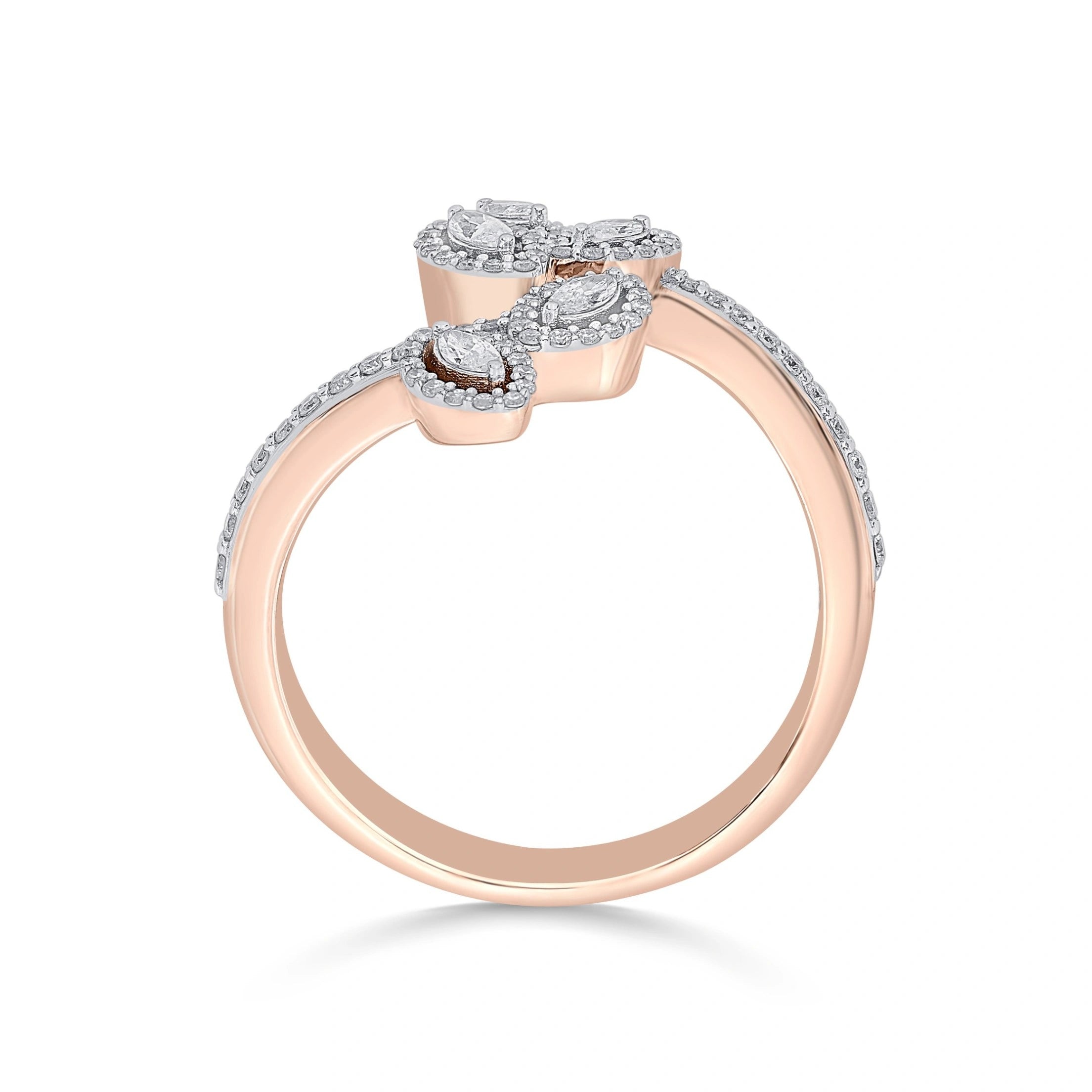 Zen Pirlanta Petal Pave Ring - Zen Diamond India