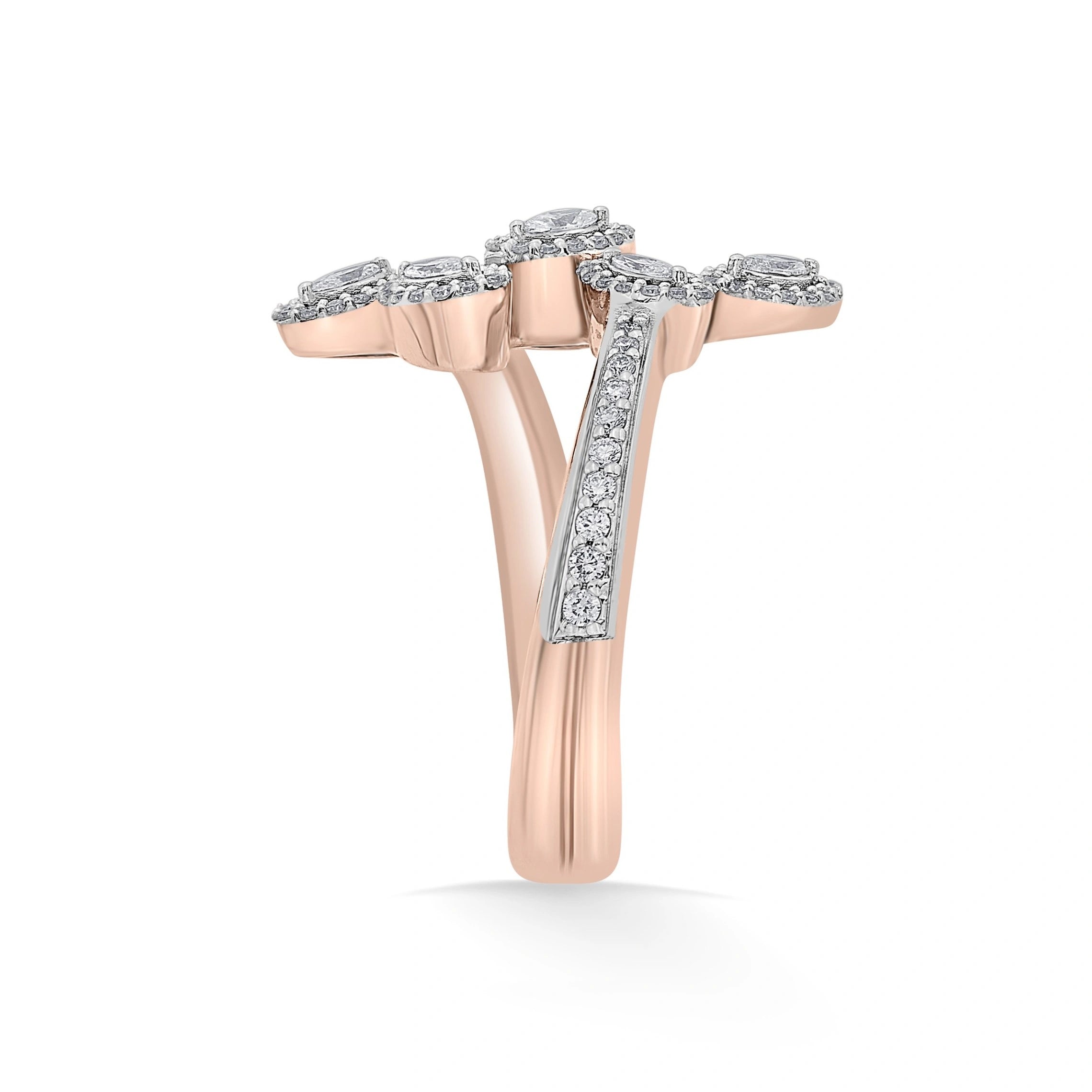 Zen Pirlanta Petal Pave Ring - Zen Diamond India