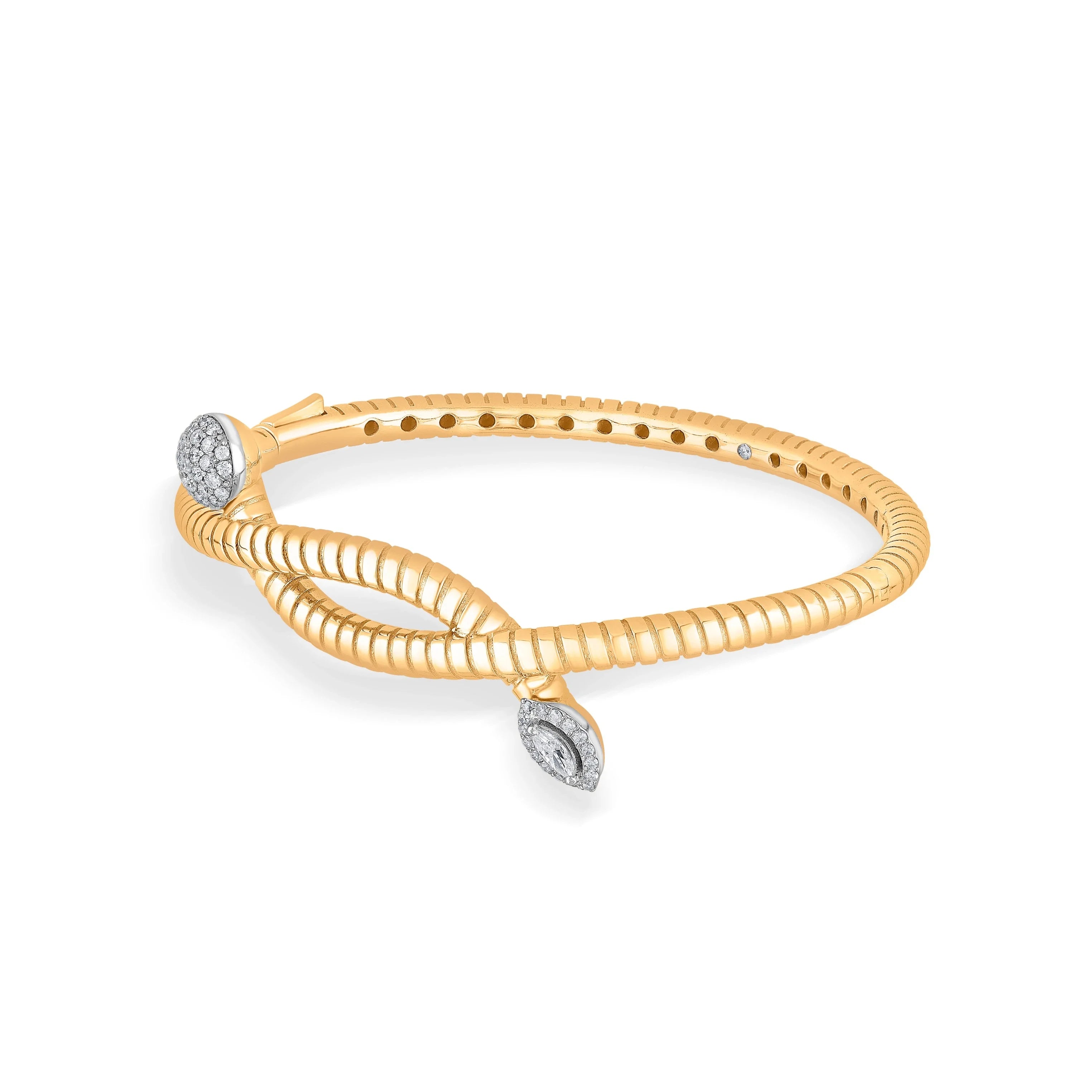 Soirée Sonic Twist Diamond Cuff - Zen Diamond India