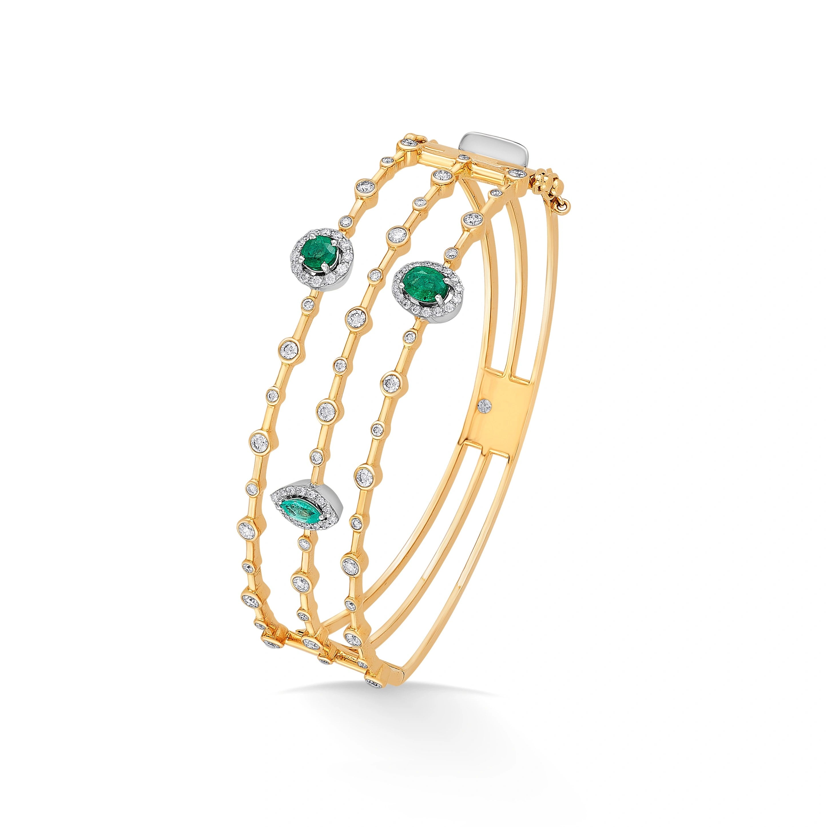 Toren Emerald Bloom Trellis Bracelet - Zen Diamond India