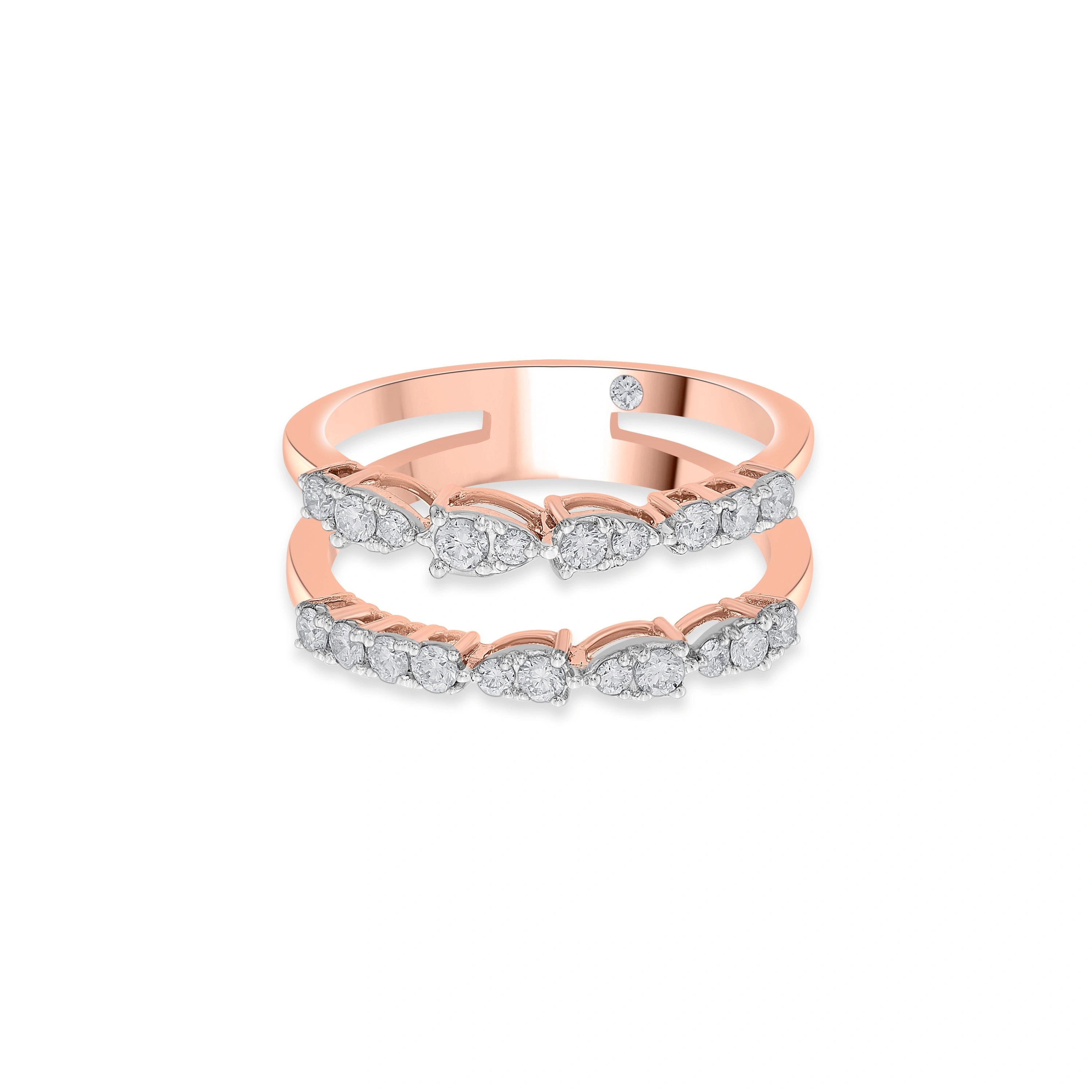 Enchante Luxe Open Pave Petal Band