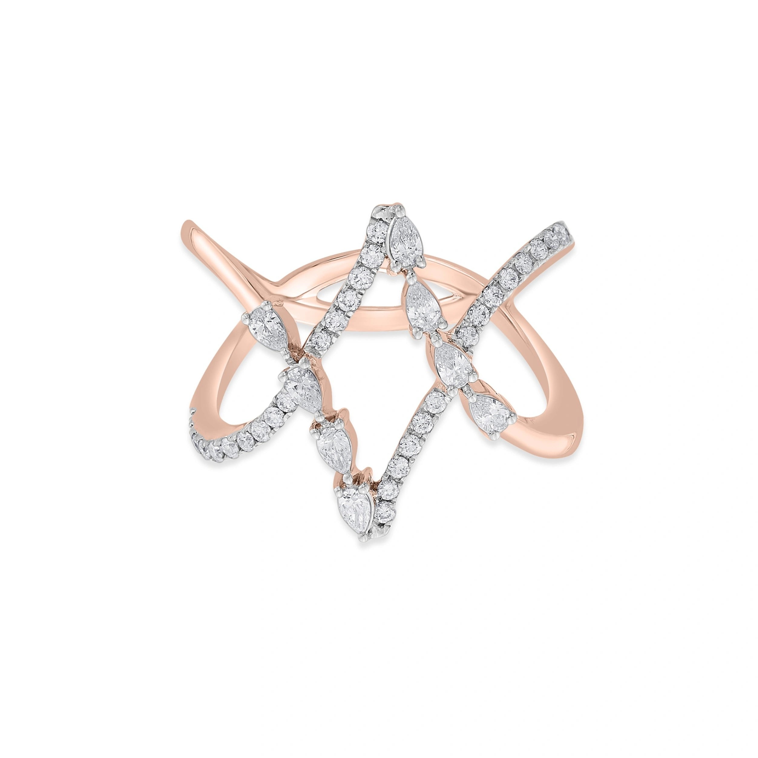 Enchante Cosmic Sparkle Criss-Cross Ring