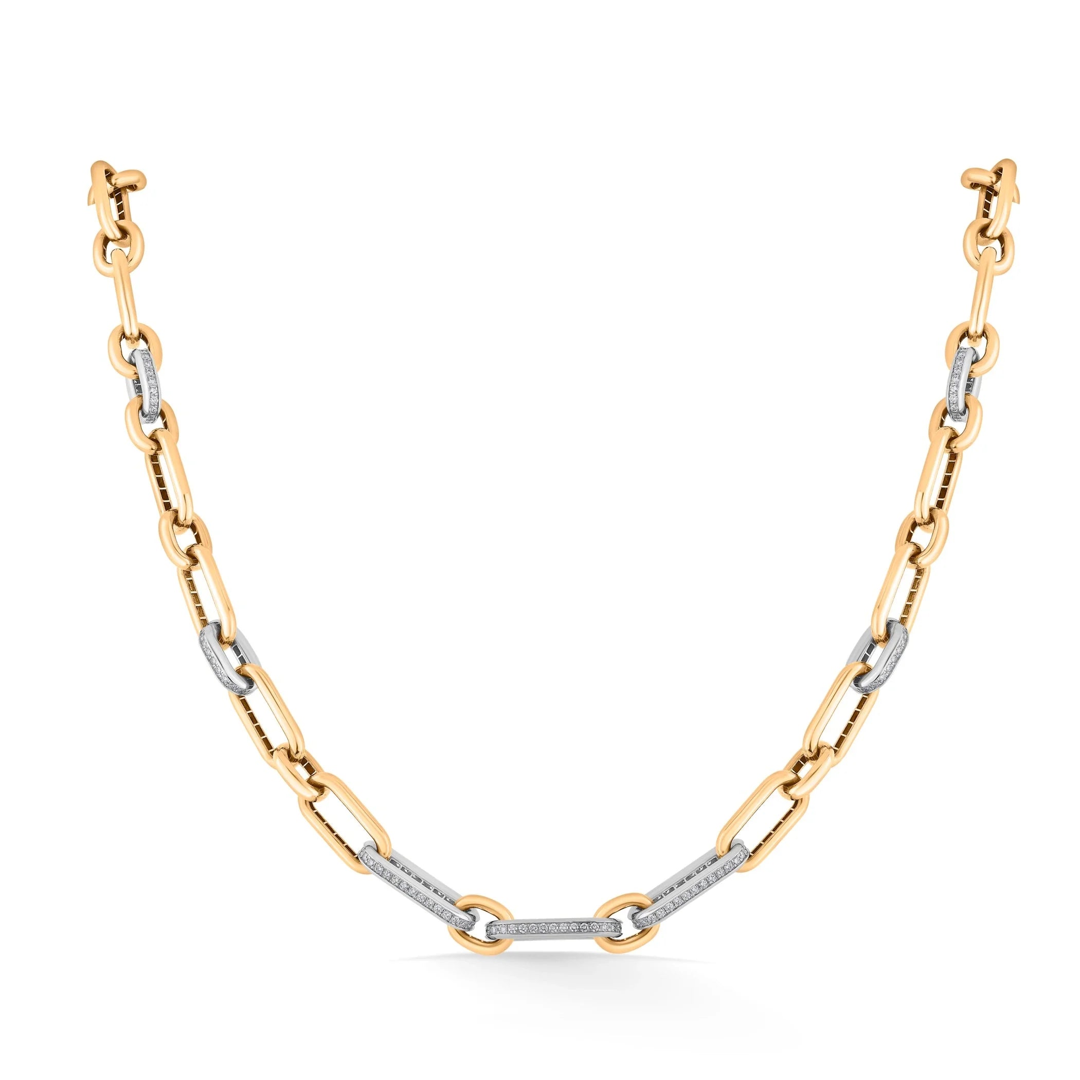 Cuban Lock and Love Grid Necklace - Zen Diamond India
