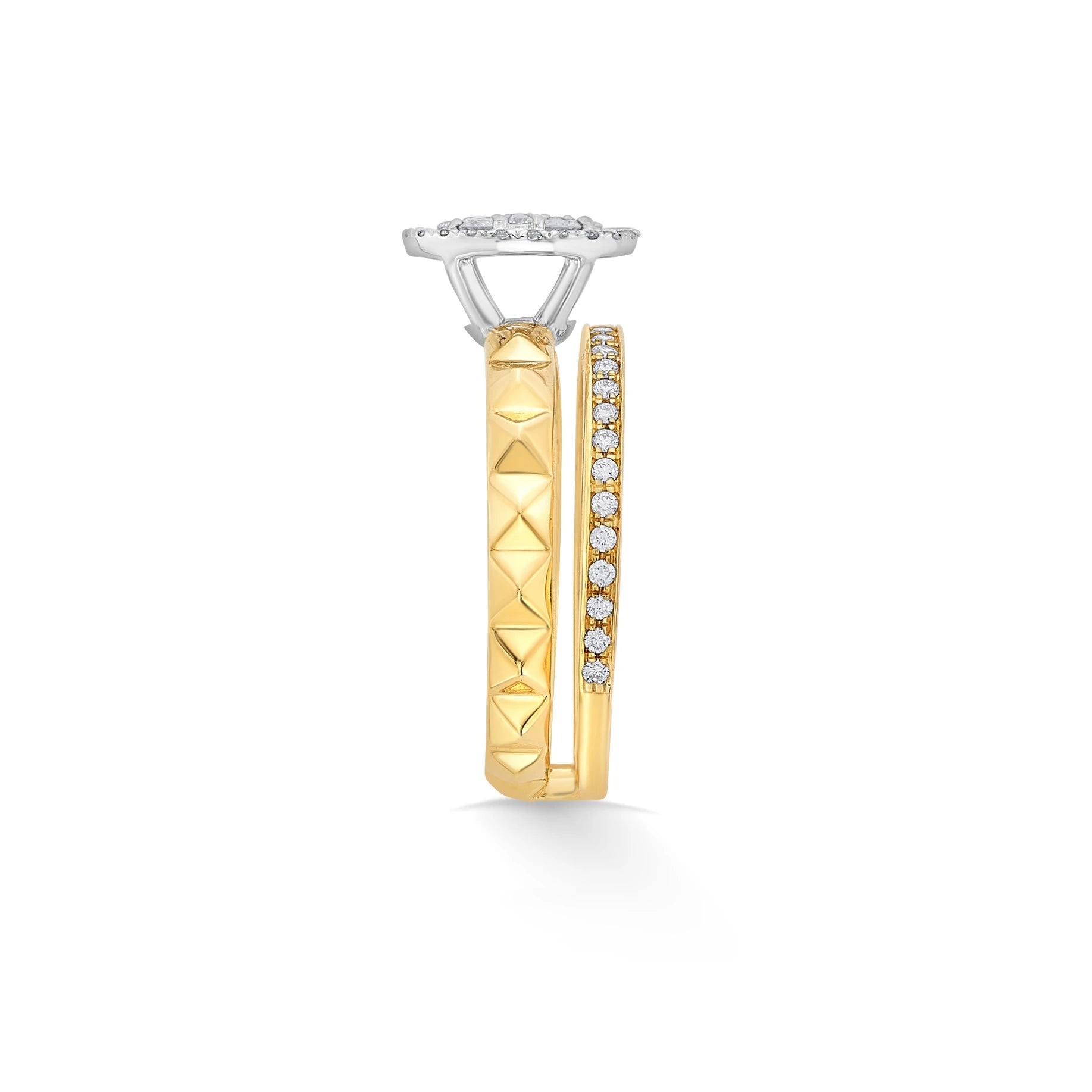Soiree Dazzling Duo Halo Ring - Zen Diamond India