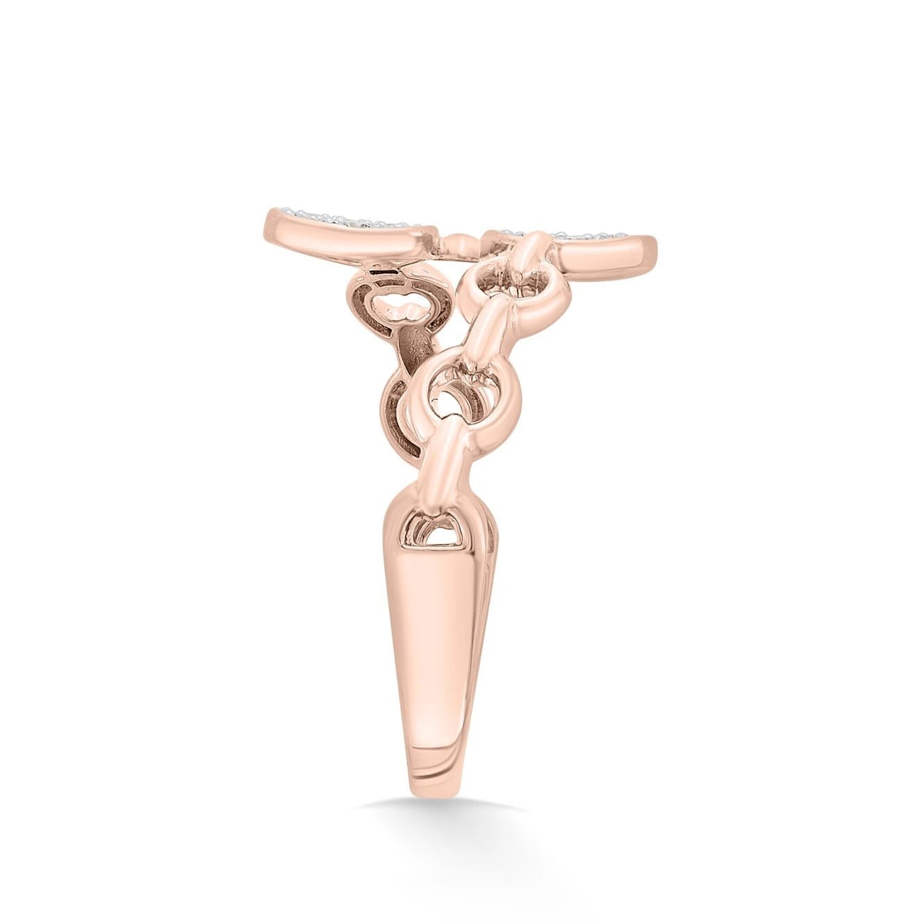 Cuban Rhythm Pave Link Ring