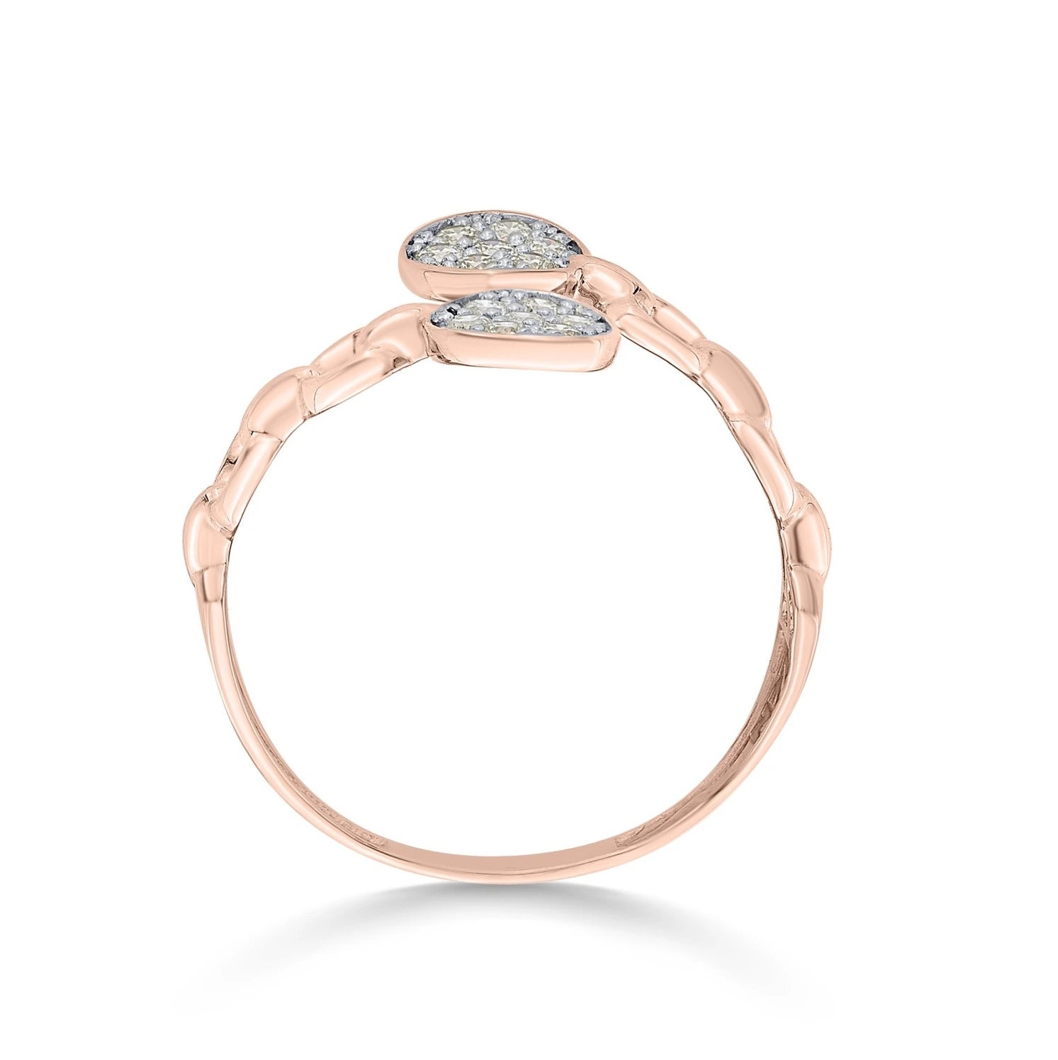 Cuban Rhythm Pave Link Ring