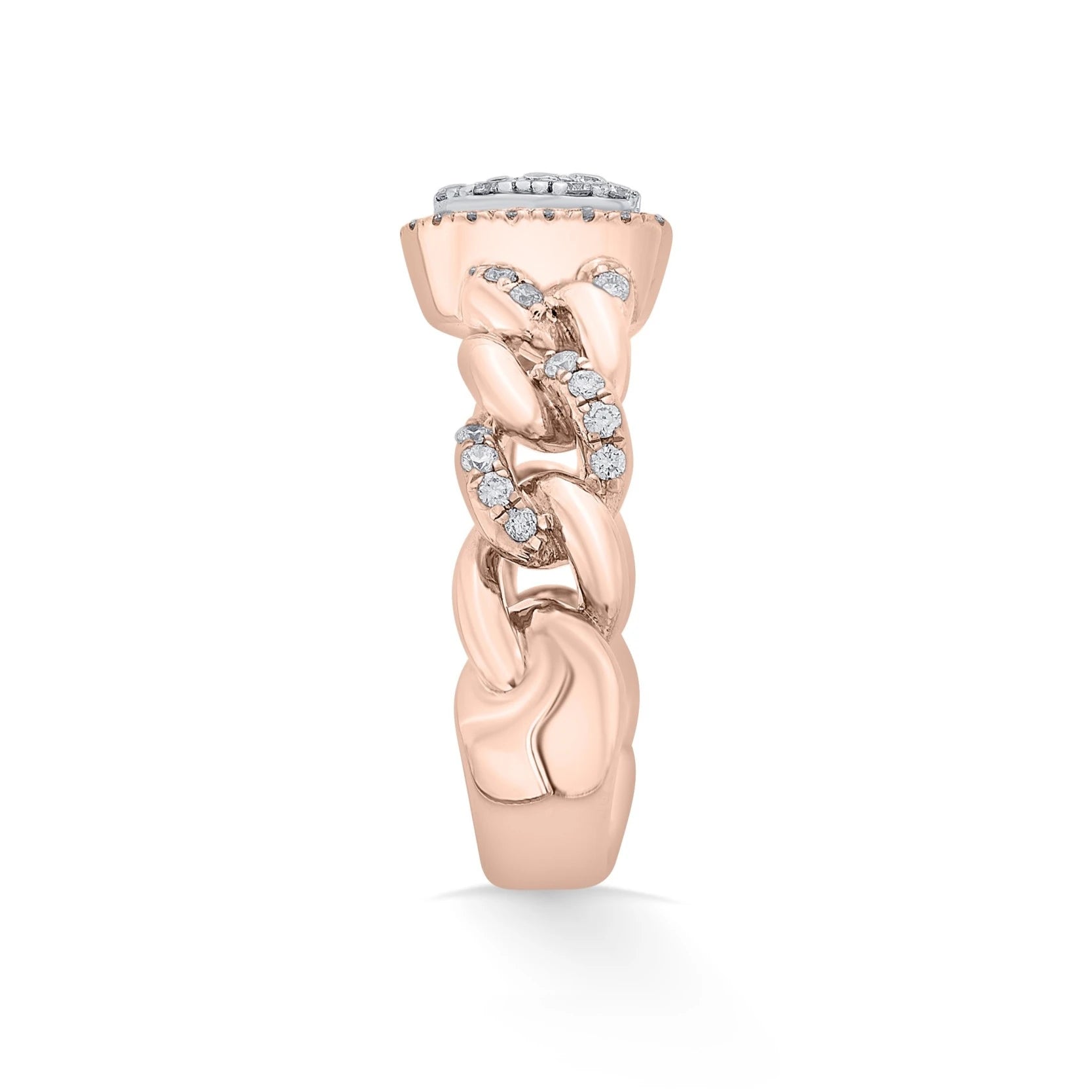 Tender Heart Cuban Link Diamond Ring
