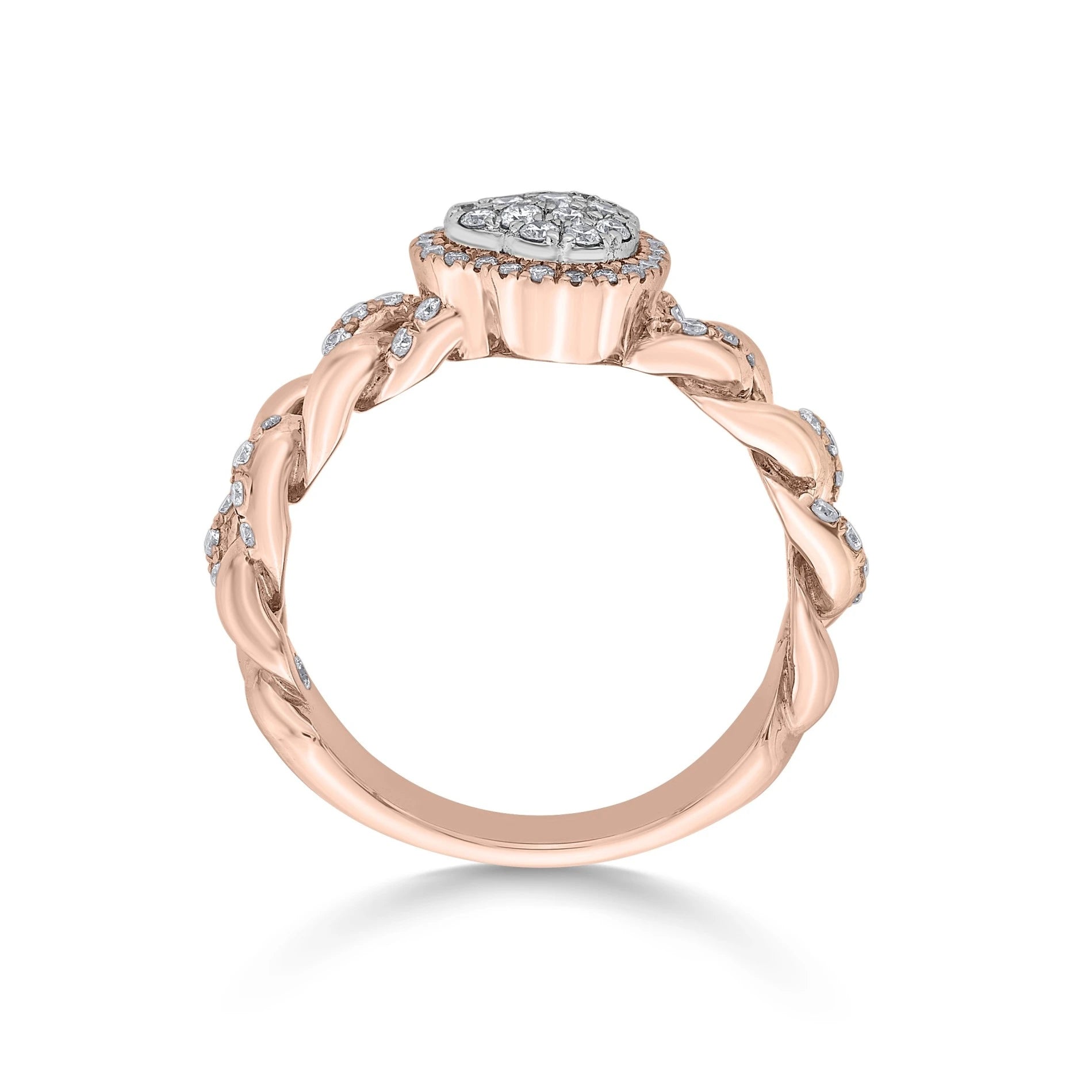 Tender Heart Cuban Link Diamond Ring