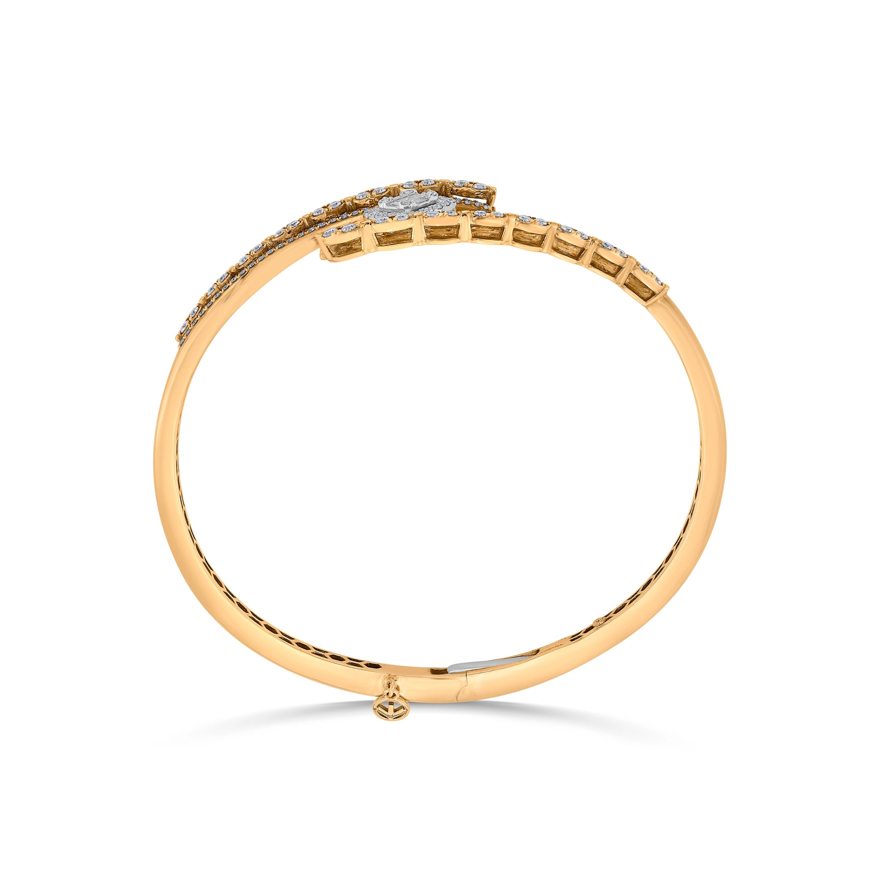 Enchante Diamond Crescent Torque Bracelet - Zen Diamond India