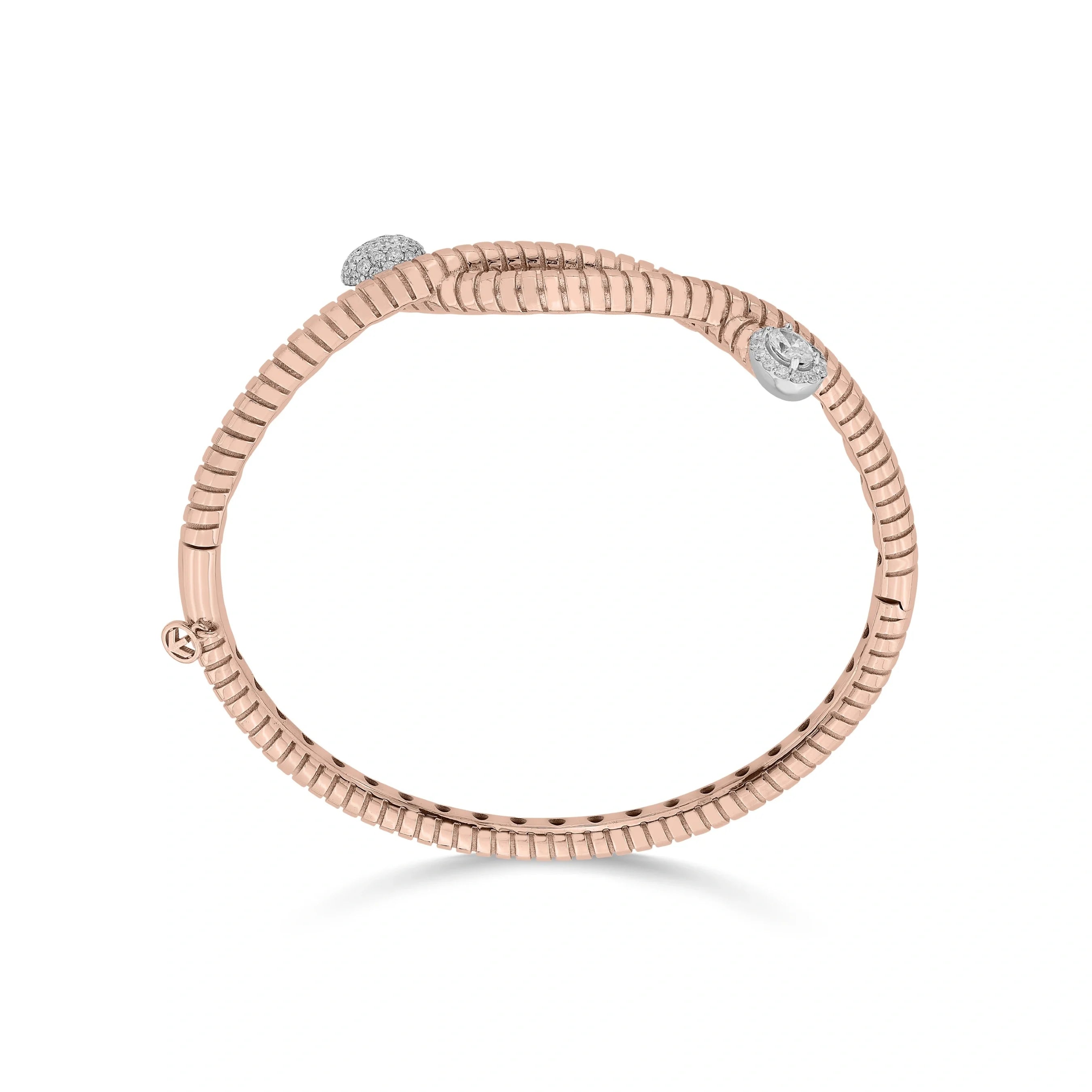 Soirée Inferno Twisted Oval Bangle - Zen Diamond India