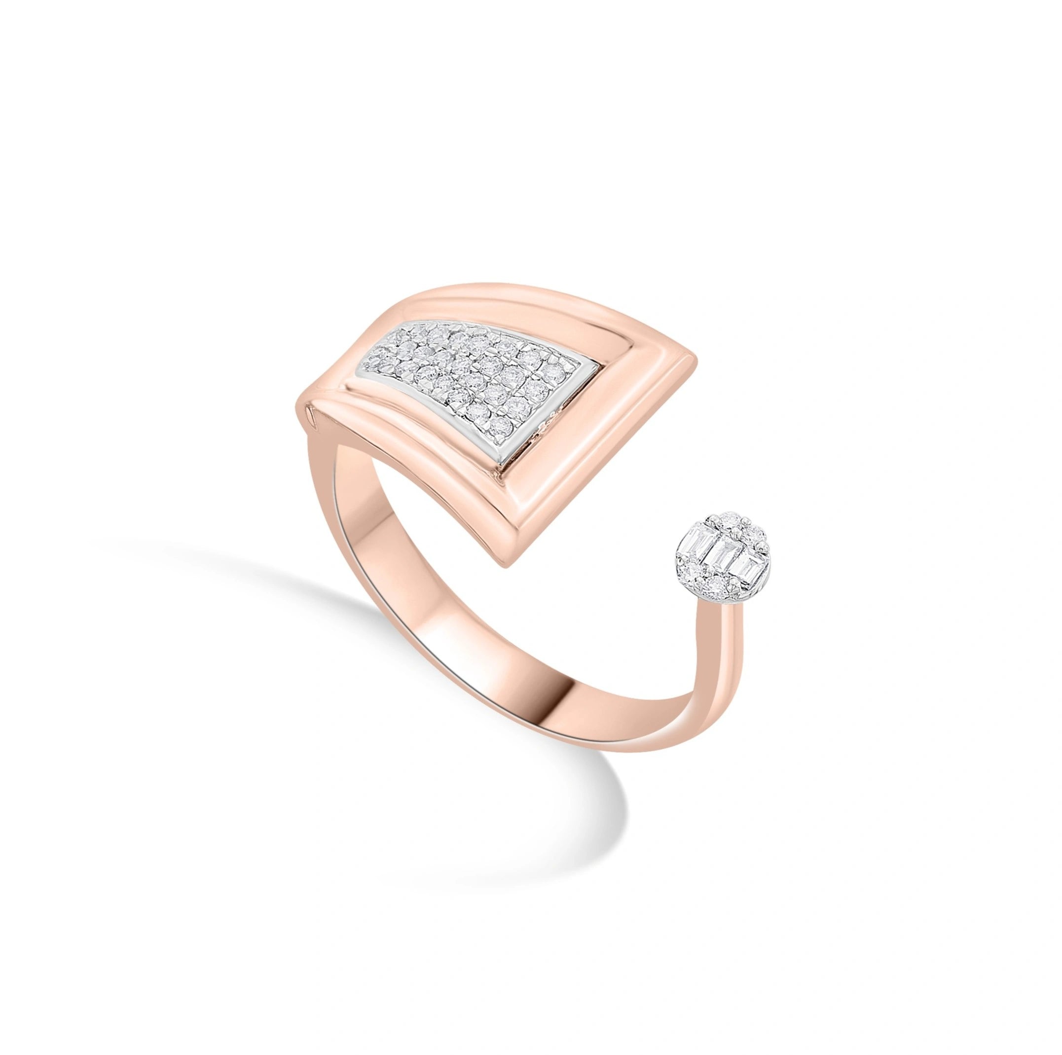 Soiree Apex Glint Armor Ring - Zen Diamond India