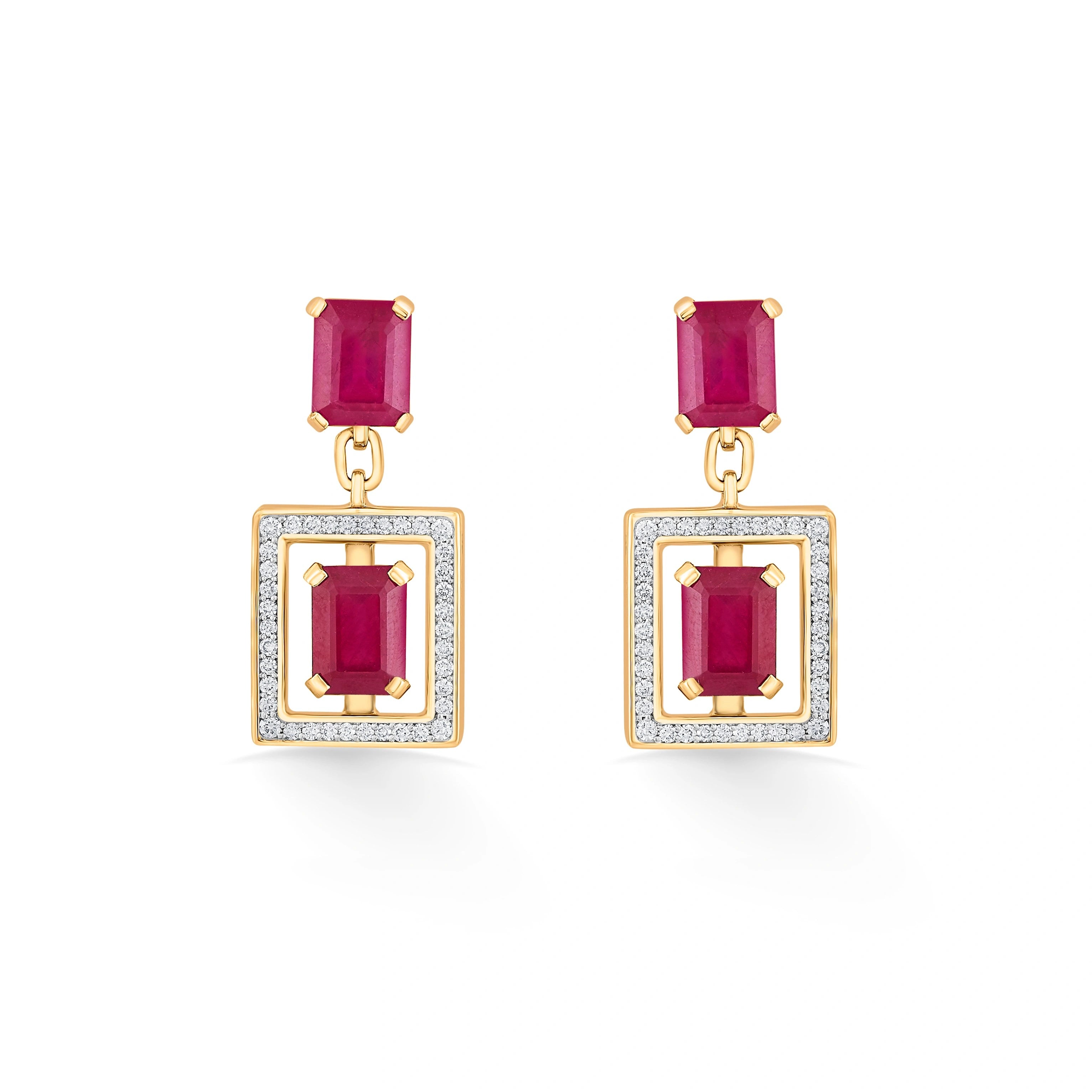 Toren Urbane Geometry Earrings - Zen Diamond India