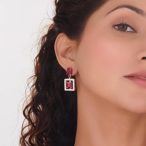 Toren Urbane Geometry Earrings - Zen Diamond India