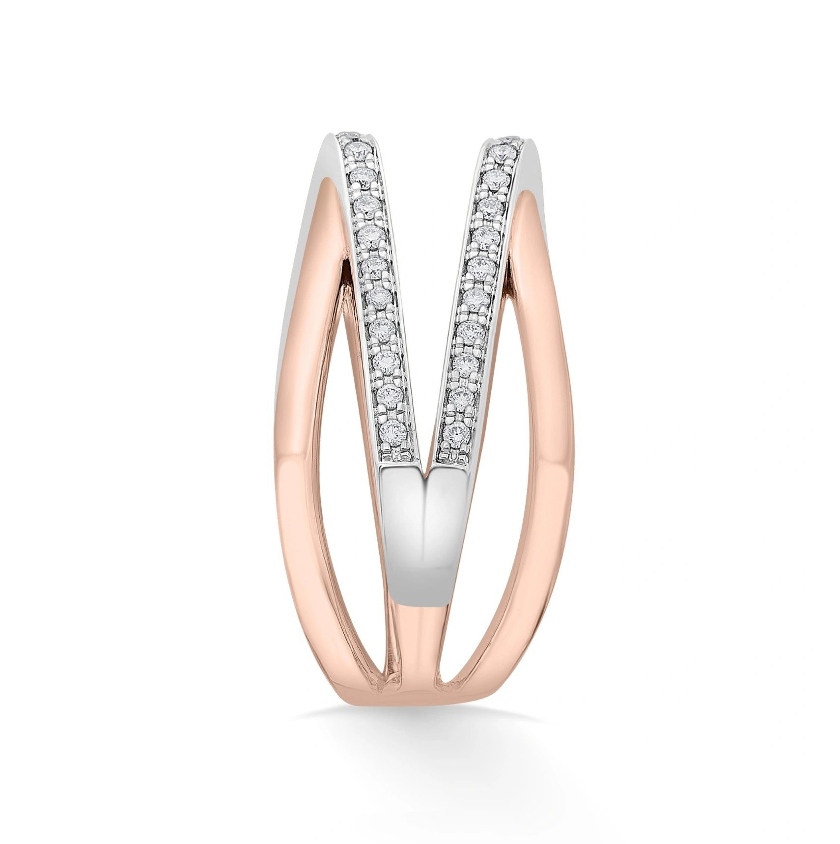 Soiree Crisscross Radiance Ring - Zen Diamond India