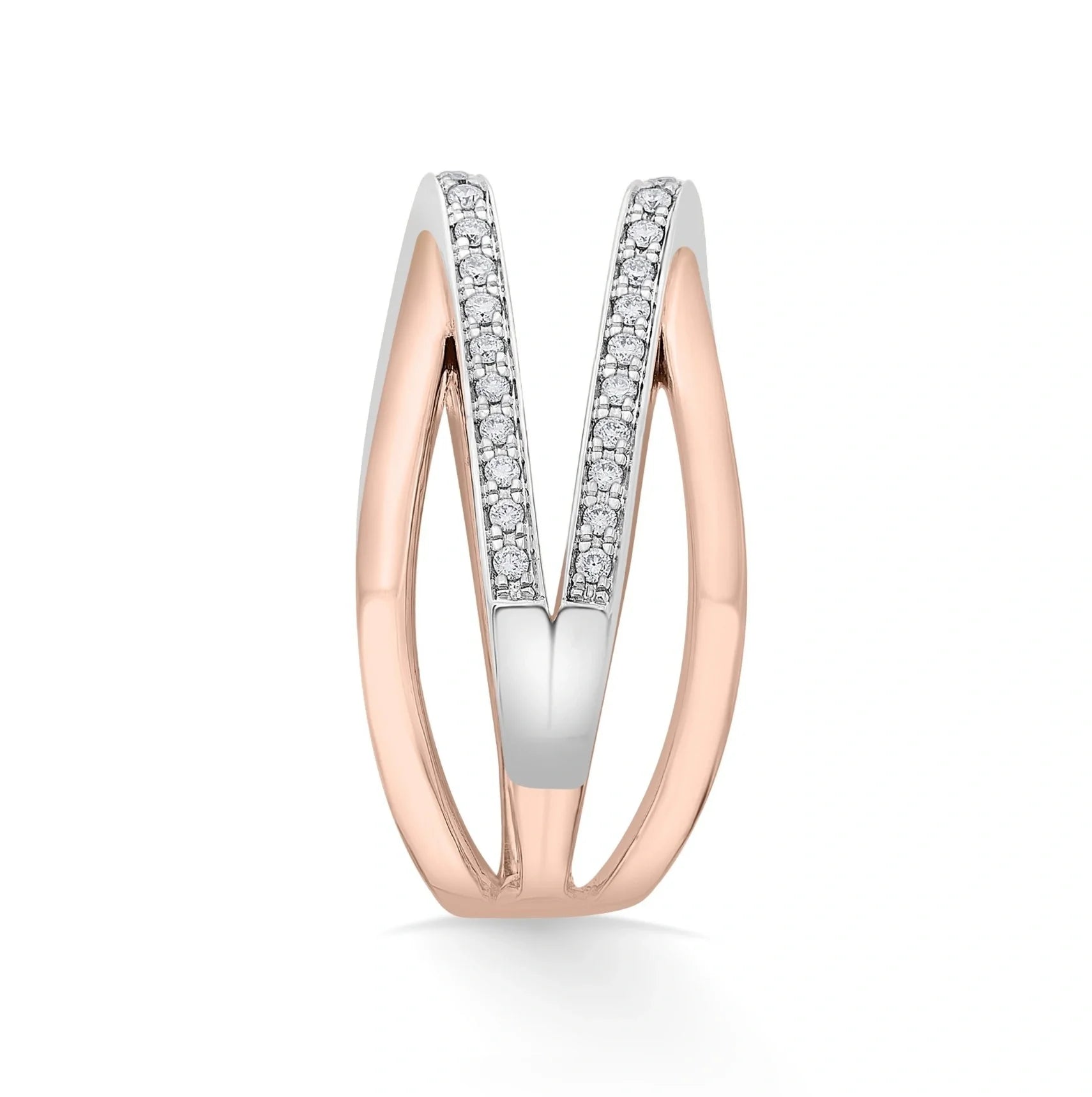 Soirée Crisscross Radiance Ring - Zen Diamond India
