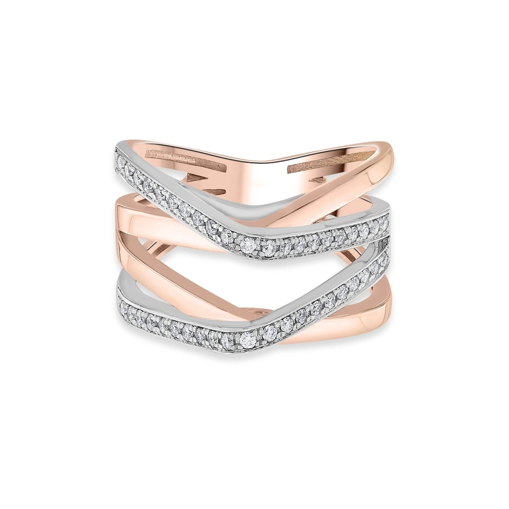 Soiree Crisscross Radiance Ring - Zen Diamond India