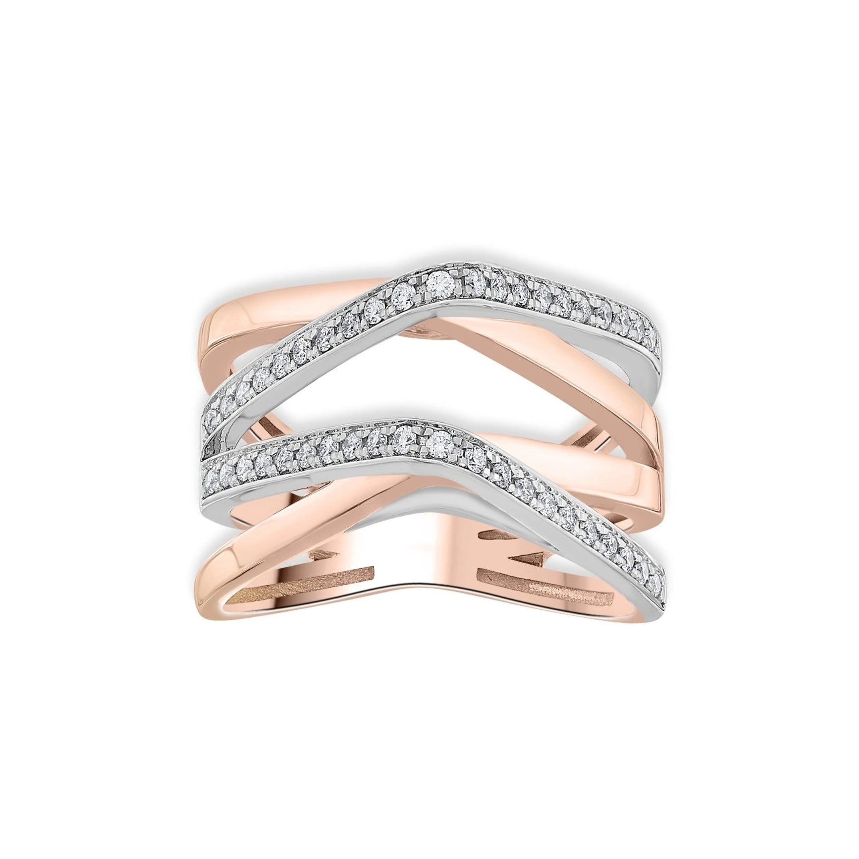 Soiree Crisscross Radiance Ring - Zen Diamond India