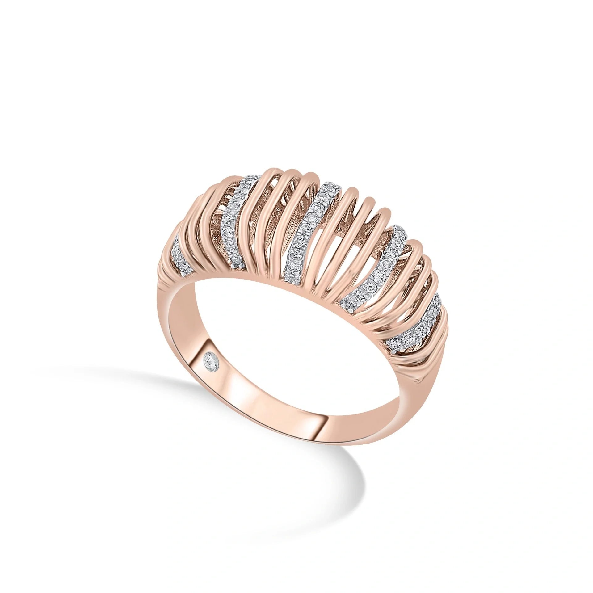 Soirée Strata Layered Luxury Ring - Zen Diamond India