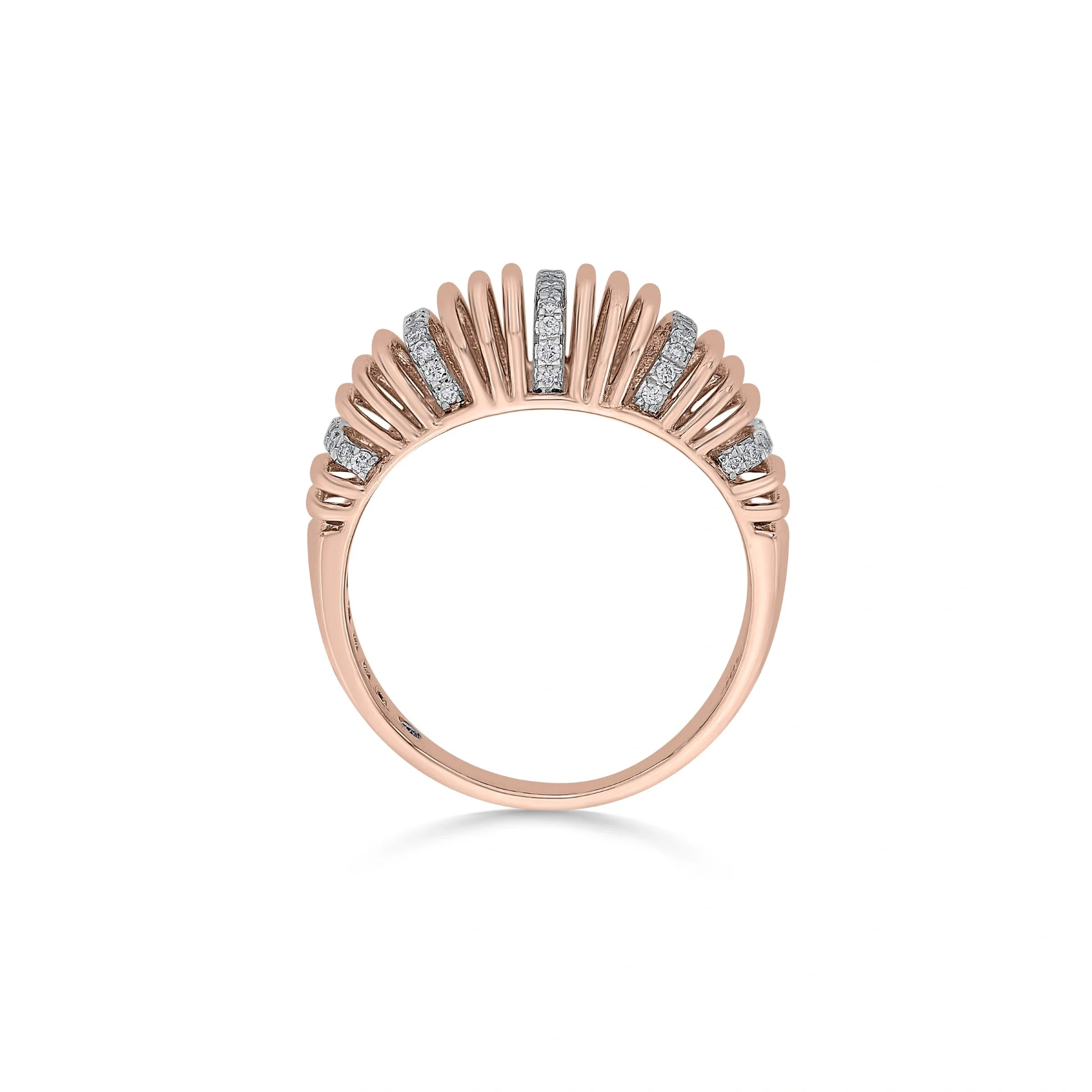 Soirée Strata Layered Luxury Ring - Zen Diamond India