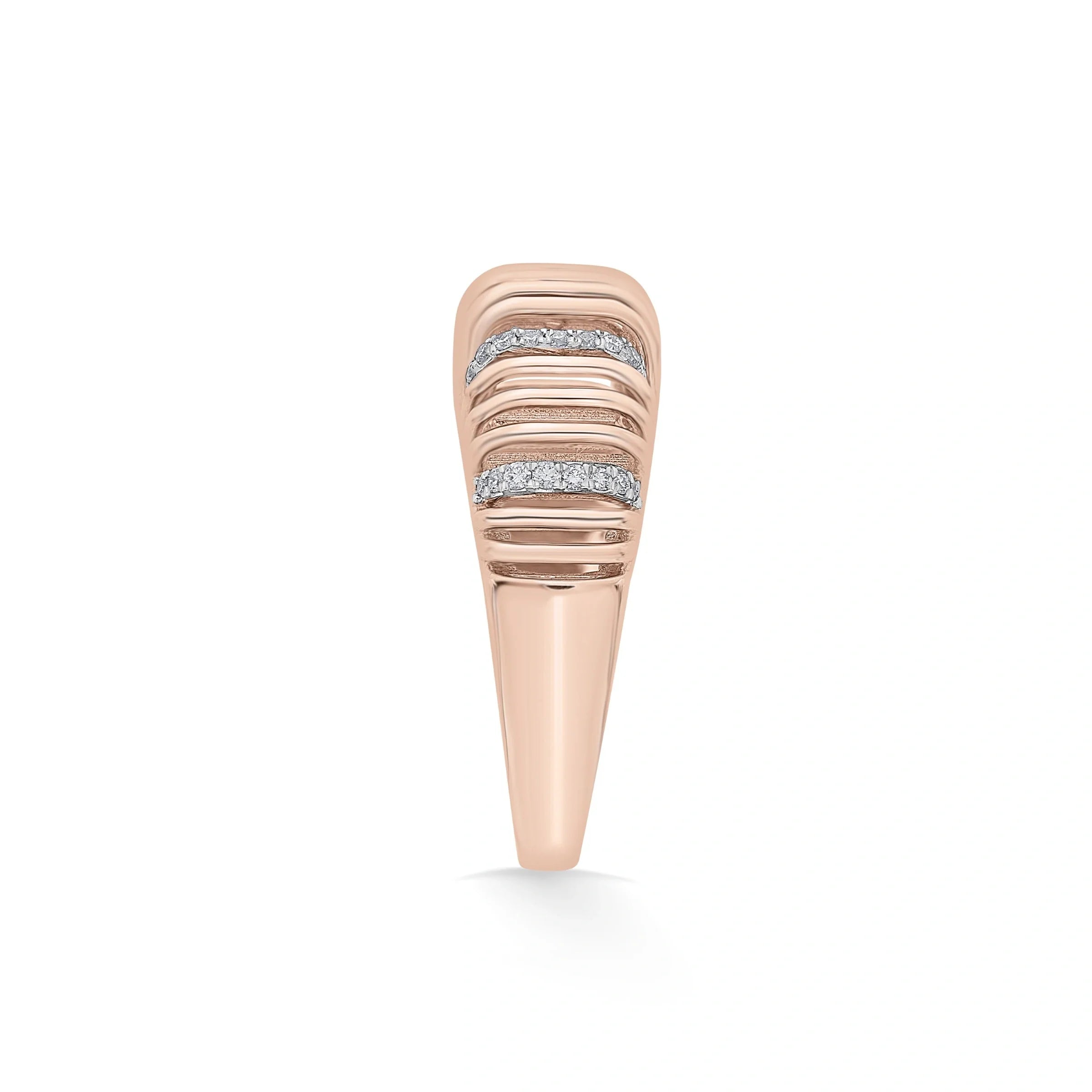 Soirée Strata Layered Luxury Ring - Zen Diamond India