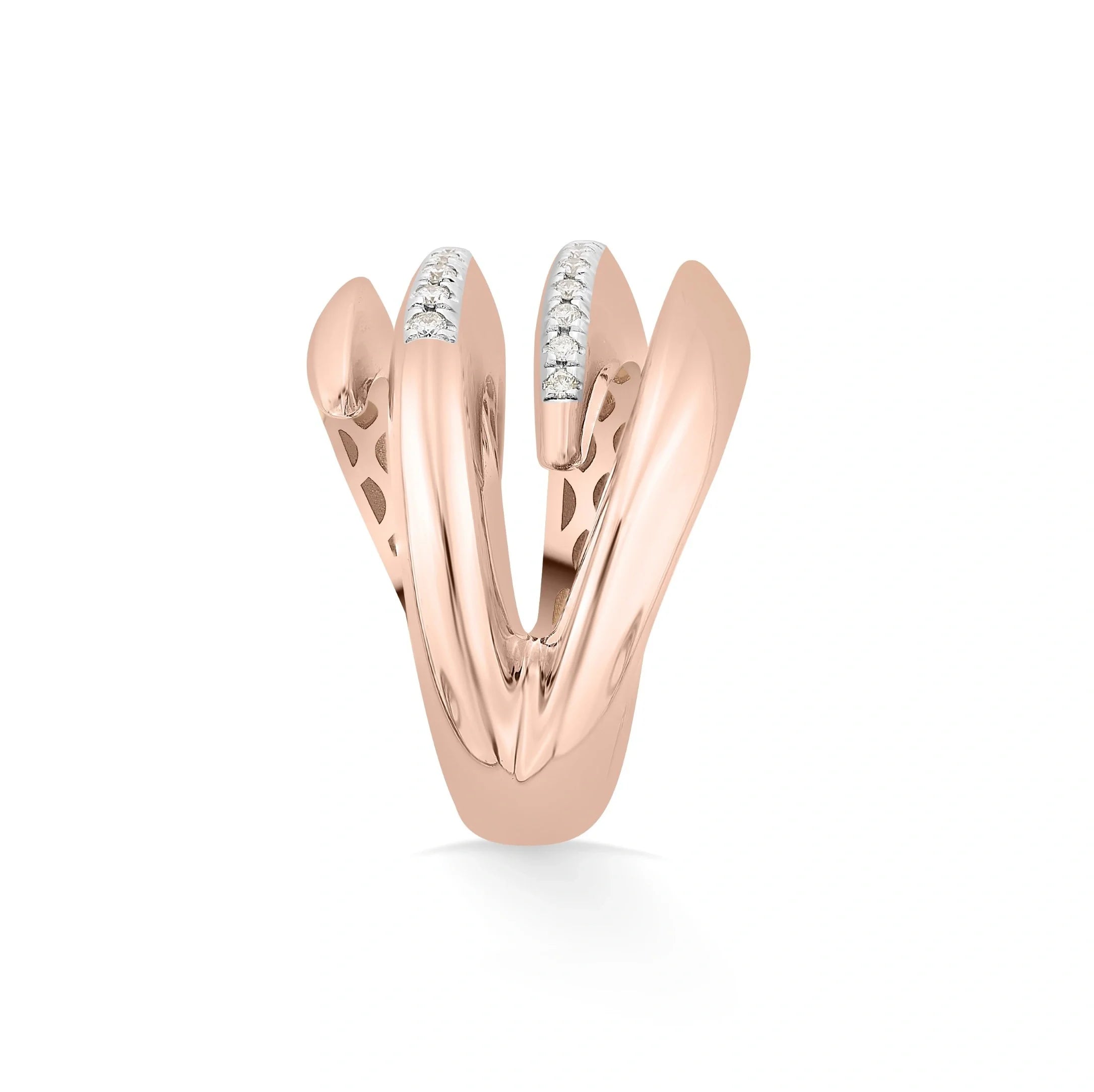 Soirée Vortex Gleam Cuff Ring - Zen Diamond India